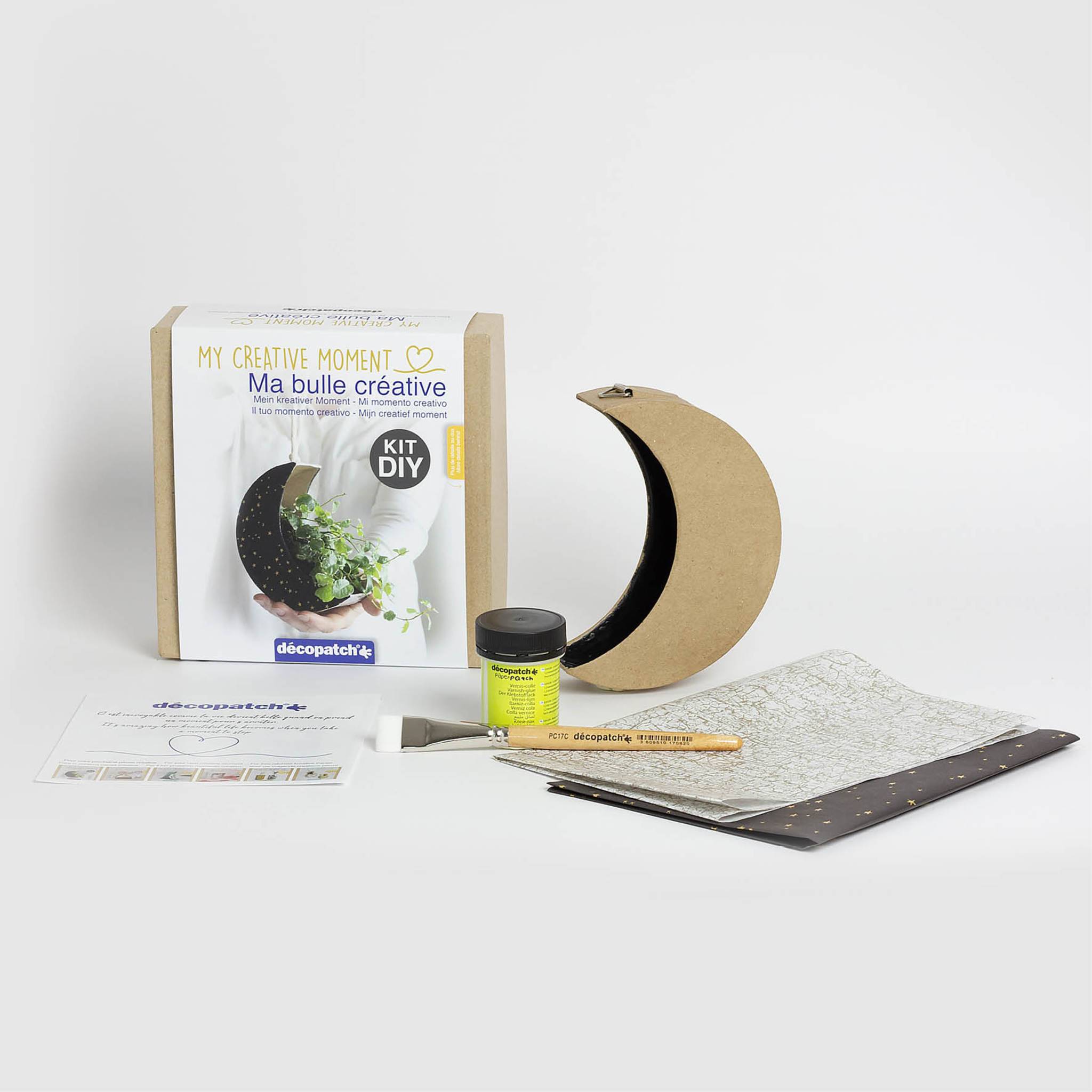 Décopatch 5x Mini-Set für Erwachsene, Mein kreativer Moment, Mond KIT038C