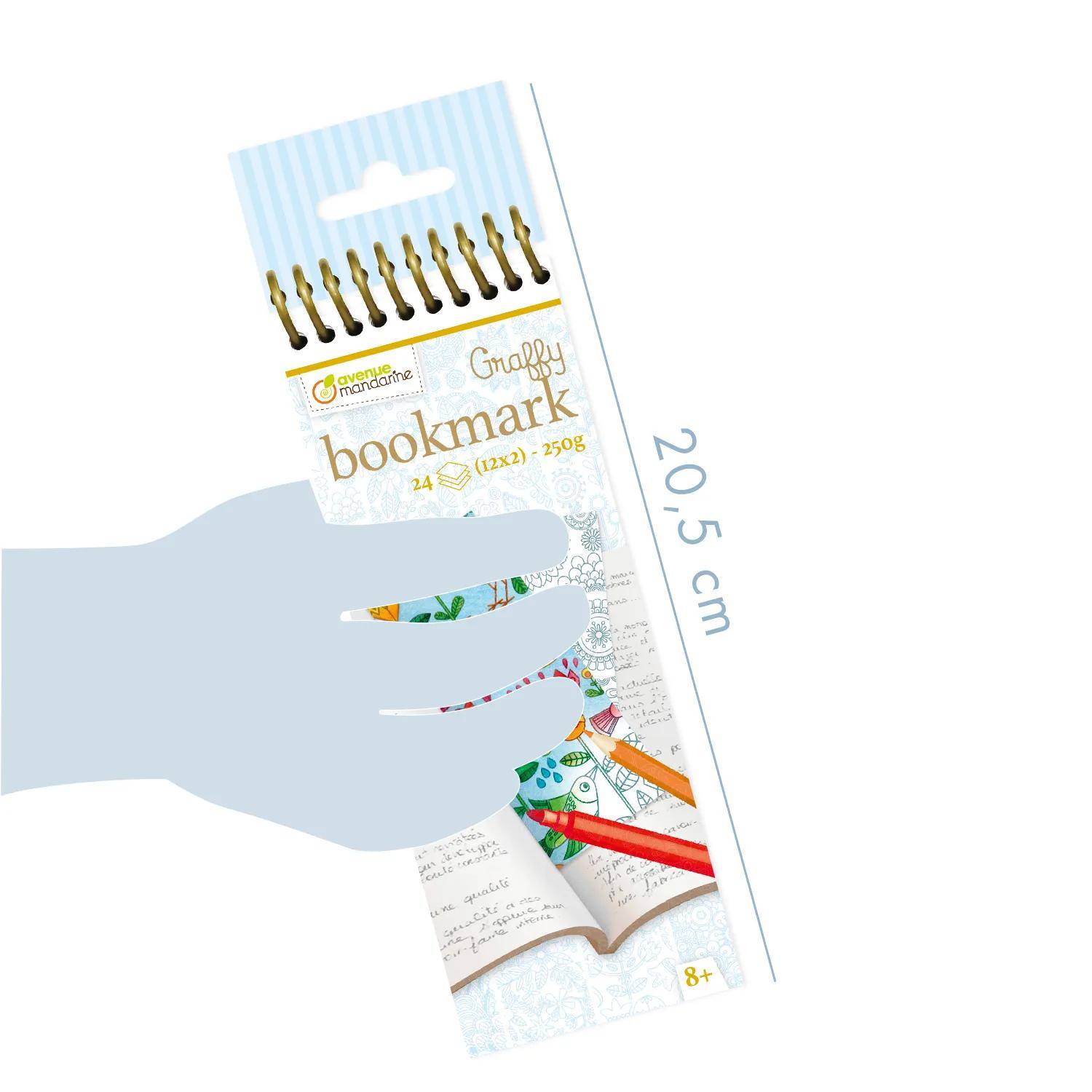 Avenue Mandarine 5x Graffy Bookmark, Mandala/Blumen GY038O