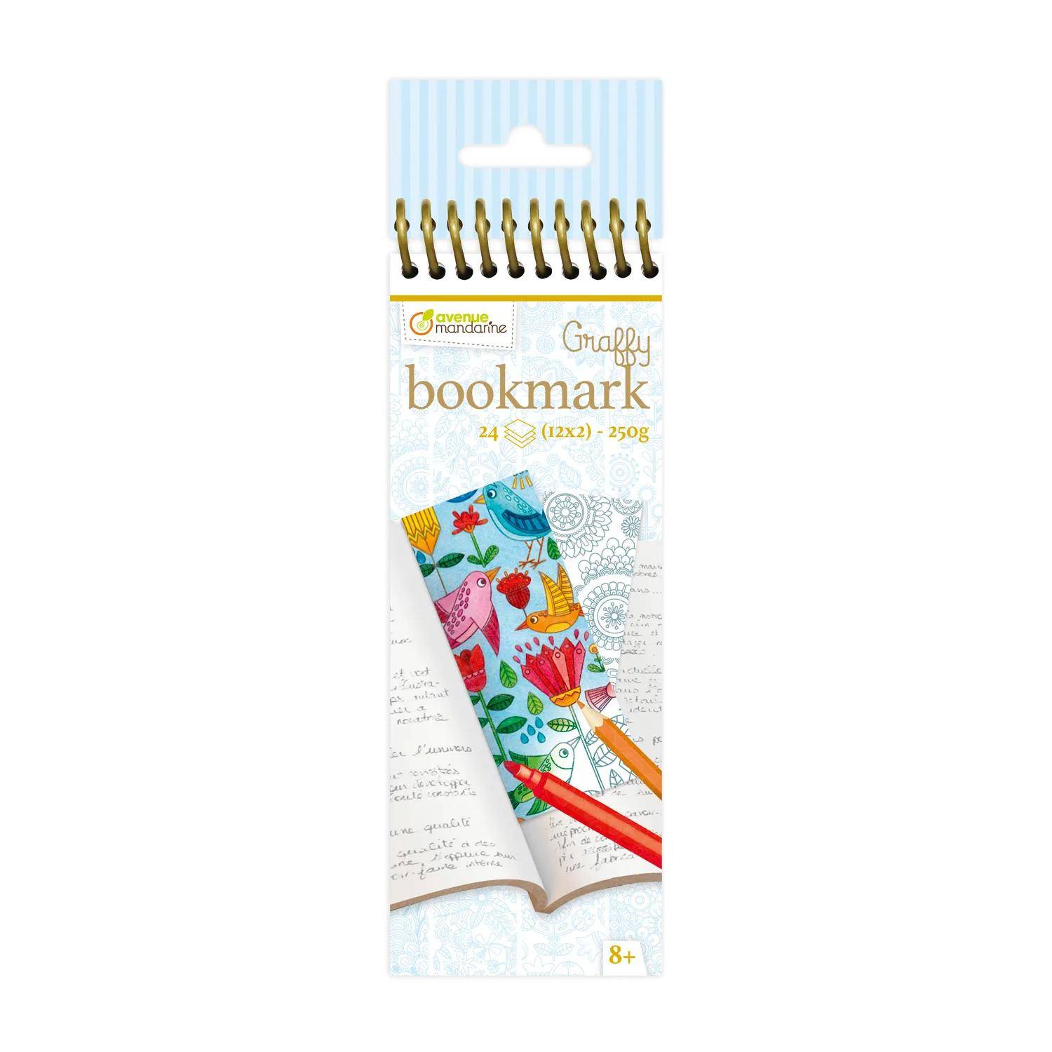 Avenue Mandarine 5x Graffy Bookmark, Mandala/Blumen GY038O