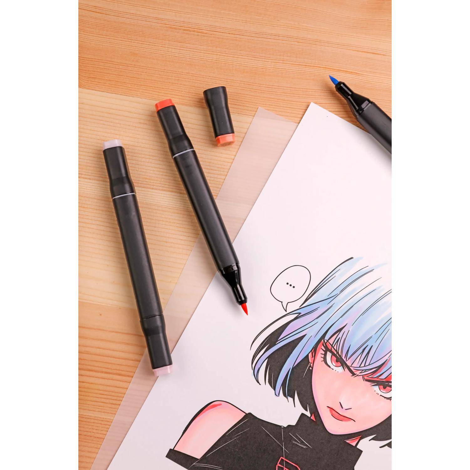 Clairefontaine 4x Manga Illustration, Block A4, 20 Bl 250g, extraweiß 976163C