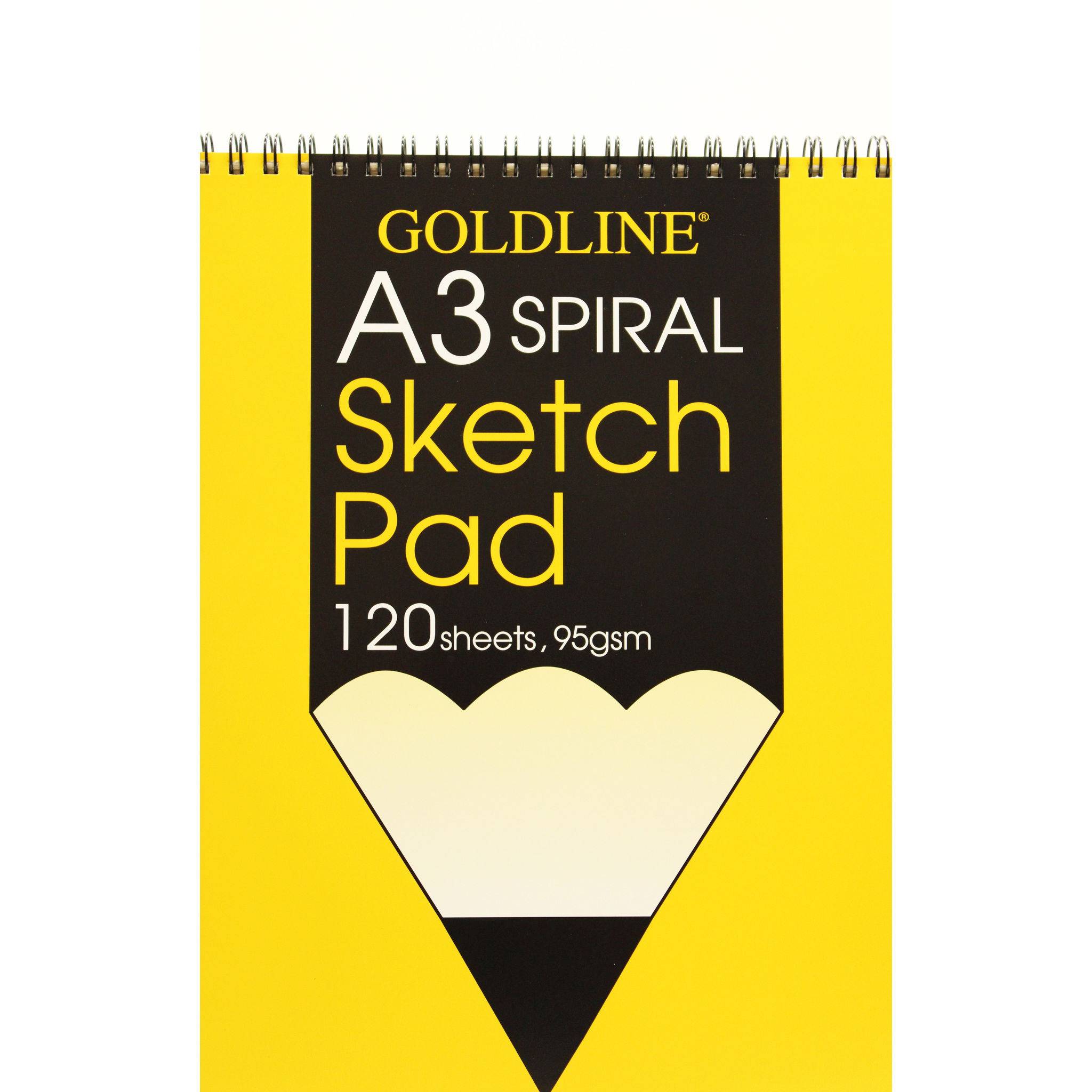 Clairefontaine 4x Goldline Sketch Spiralblock, 120 Blatt A3 95g GSSPA3Z