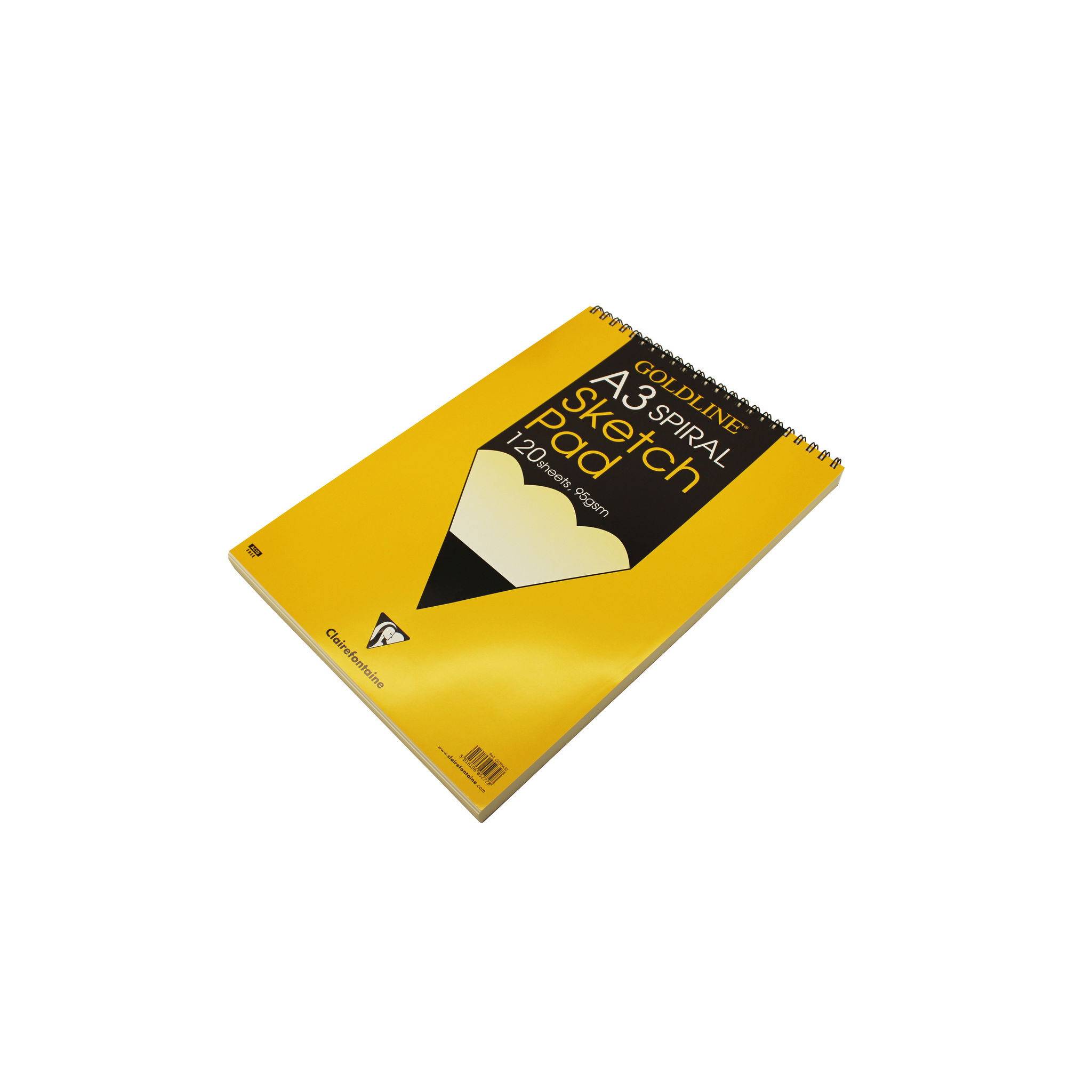 Clairefontaine 4x Goldline Sketch Spiralblock, 120 Blatt A3 95g GSSPA3Z
