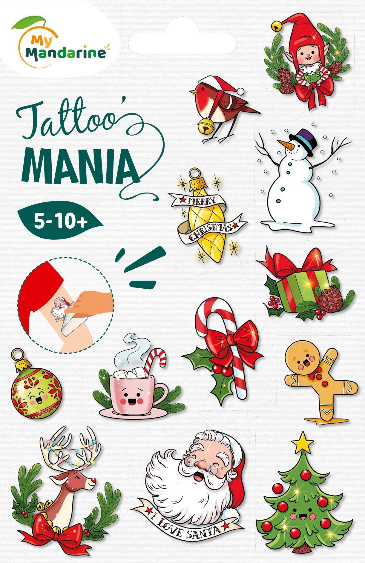 Avenue Mandarine 10x Tattoo'Mania, Weihnachten - Mehrfarbig CC071C