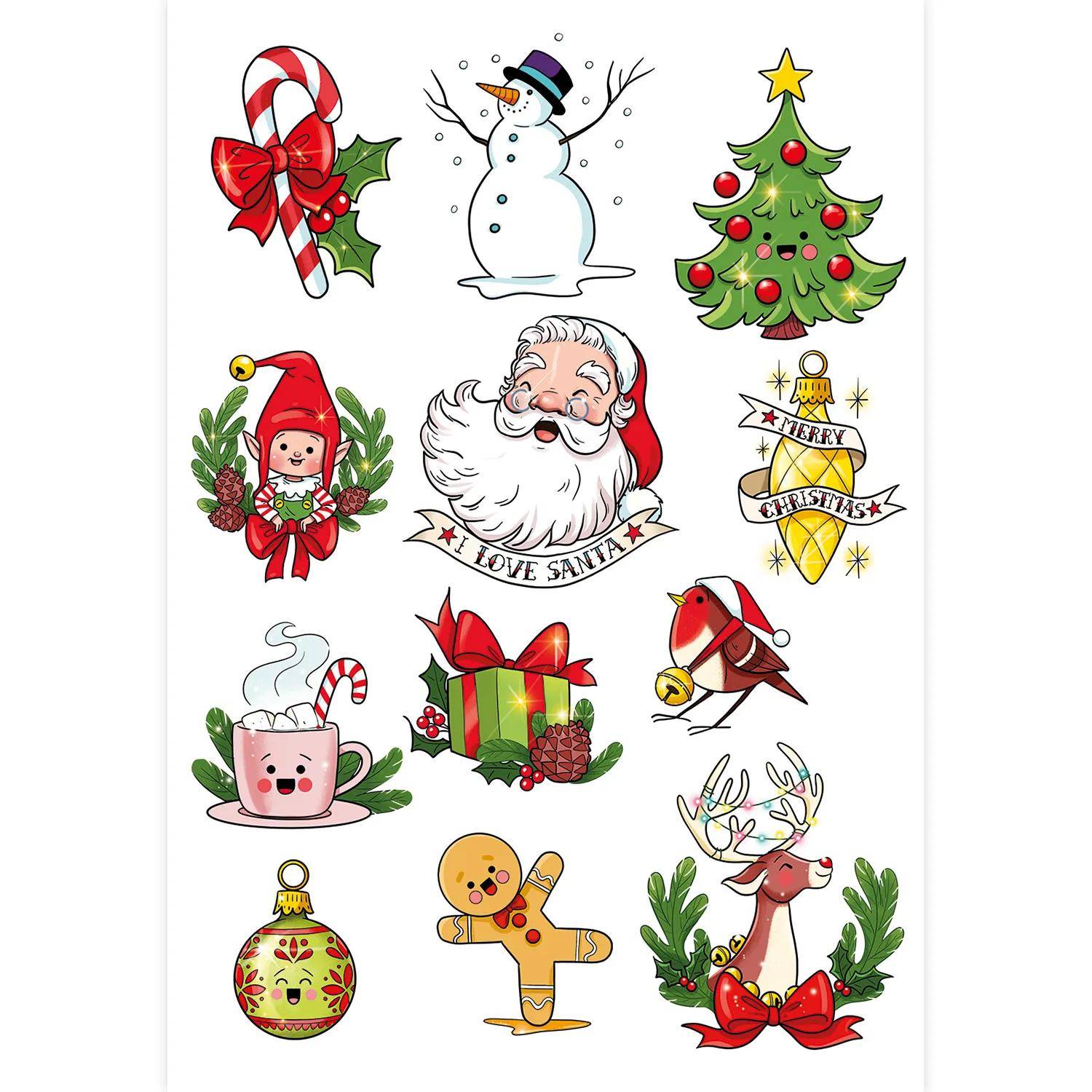 Avenue Mandarine 10x Tattoo'Mania, Weihnachten - Mehrfarbig CC071C
