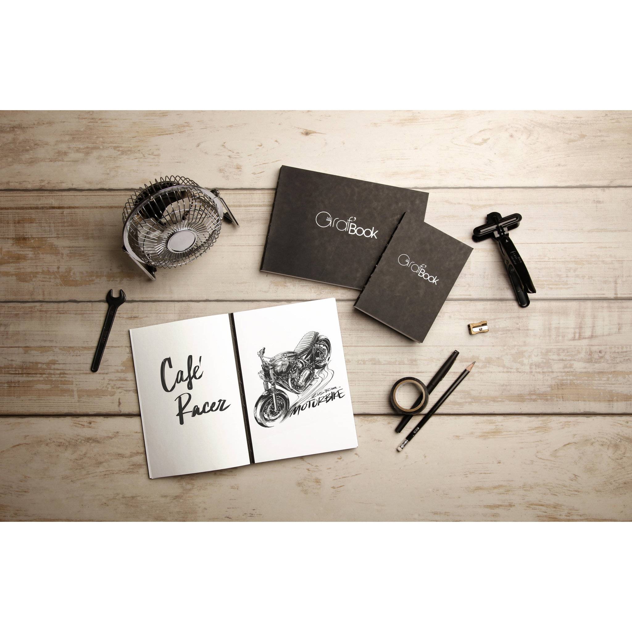 Clairefontaine 5x Skizzenbuch 19x25cm 100 Blatt Schwarz 975805C