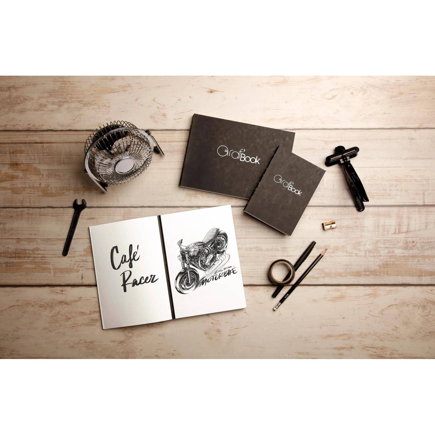 Clairefontaine 5x Skizzenbuch 19x25cm 100 Blatt Schwarz 975805C
