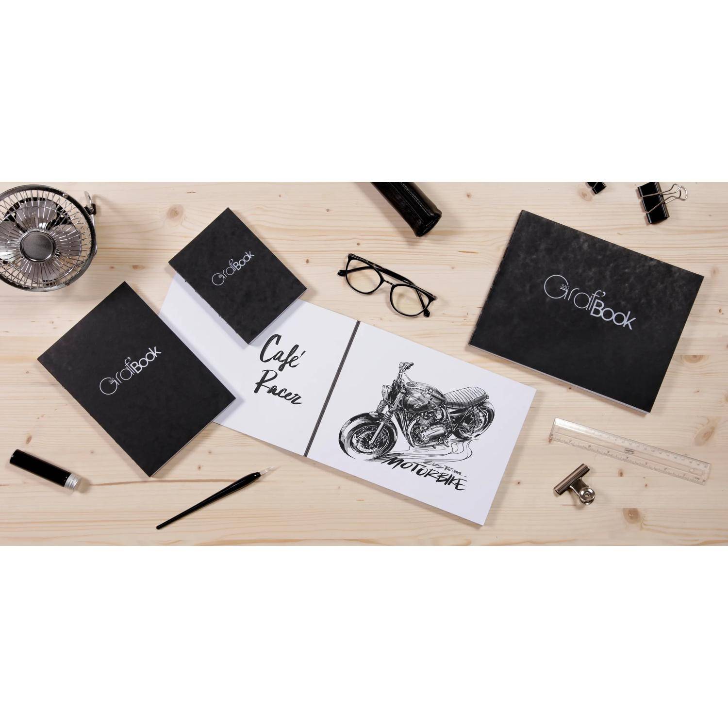 Clairefontaine 5x Skizzenbuch 19x25cm 100 Blatt Schwarz 975805C