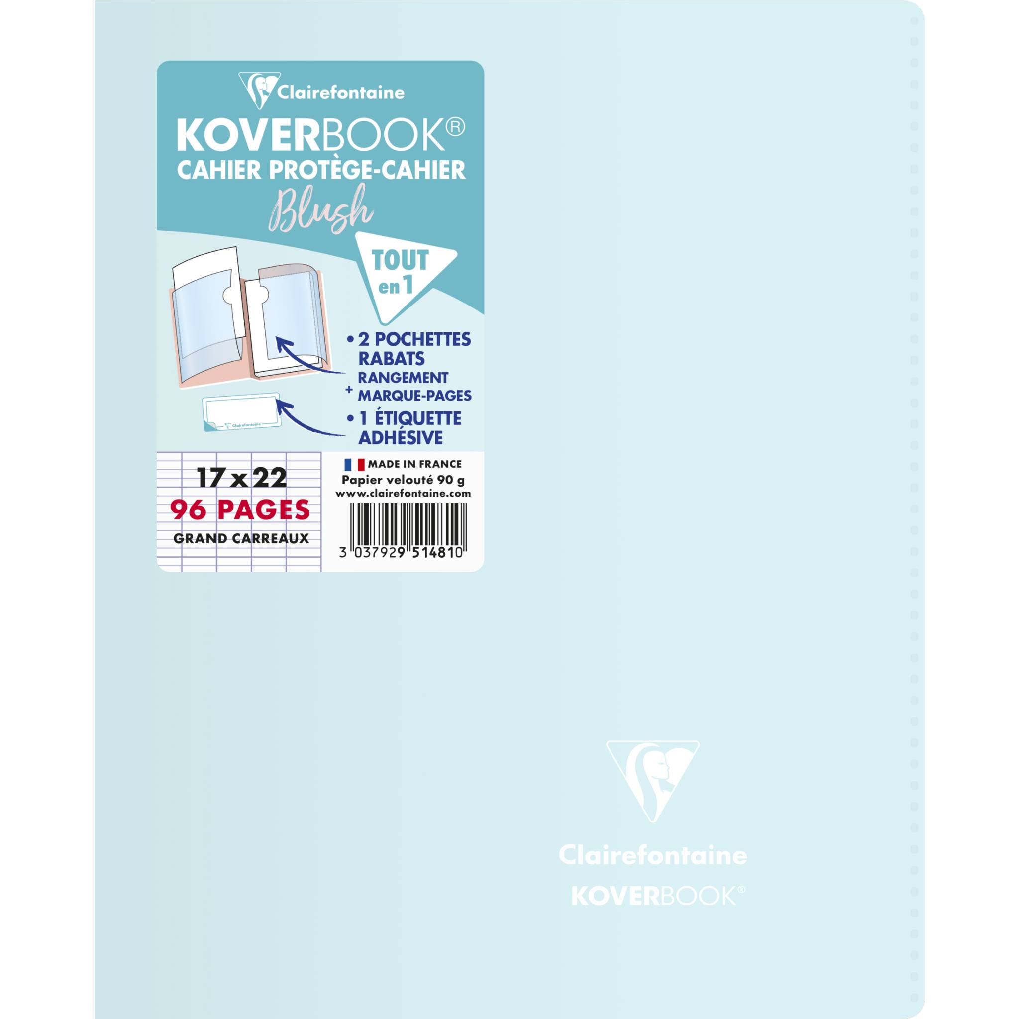 Clairefontaine 10x Koverbook Heft 17x22cm, 48 Blatt 90g, Sortiert 951481C