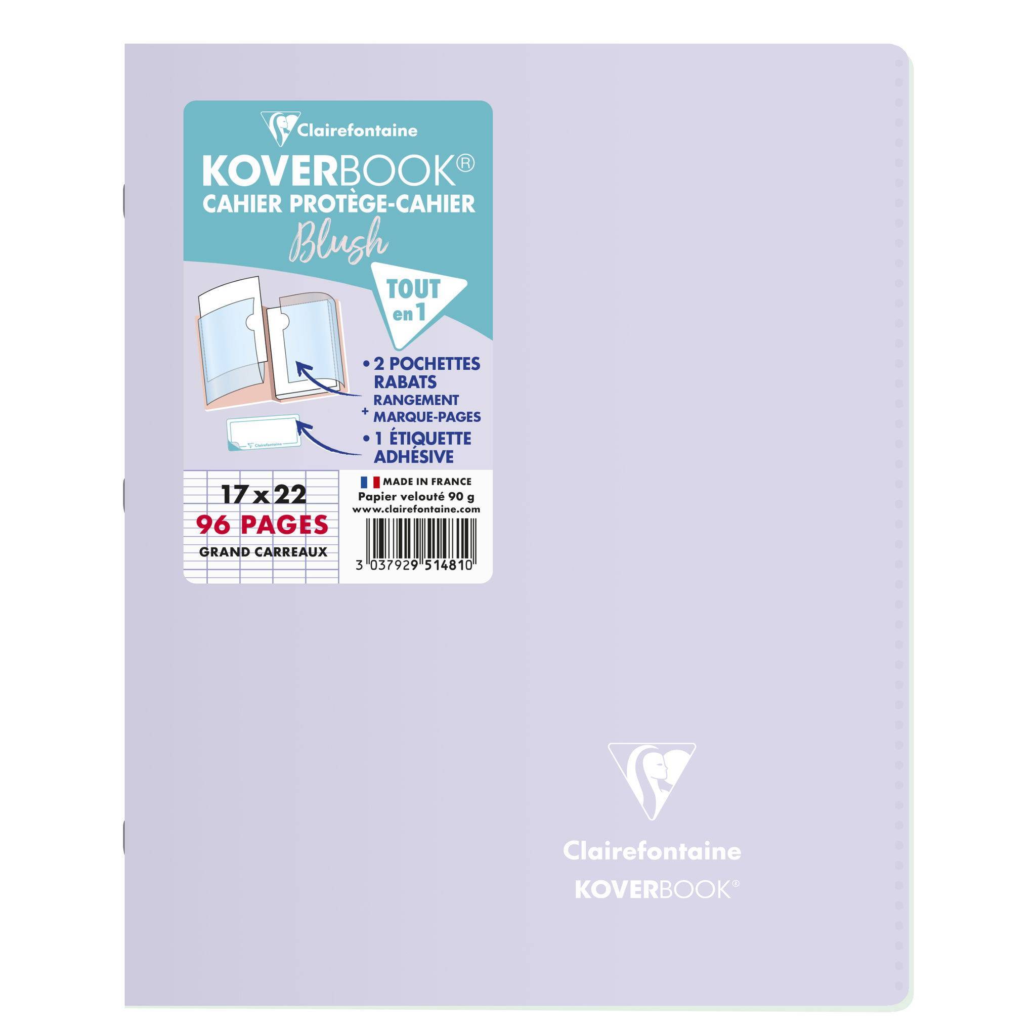 Clairefontaine 10x Koverbook Heft 17x22cm, 48 Blatt 90g, Sortiert 951481C