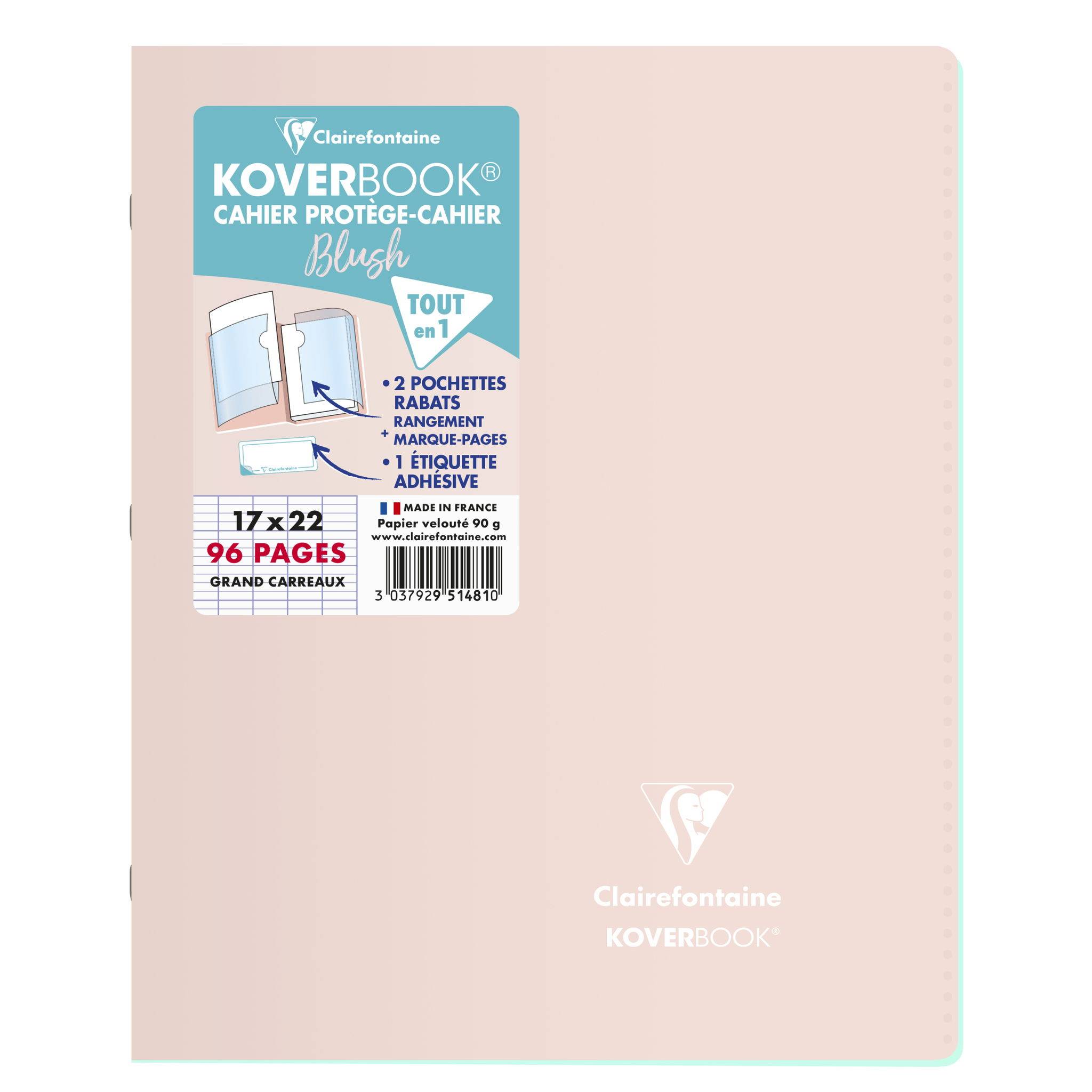 Clairefontaine 10x Koverbook Heft 17x22cm, 48 Blatt 90g, Sortiert 951481C