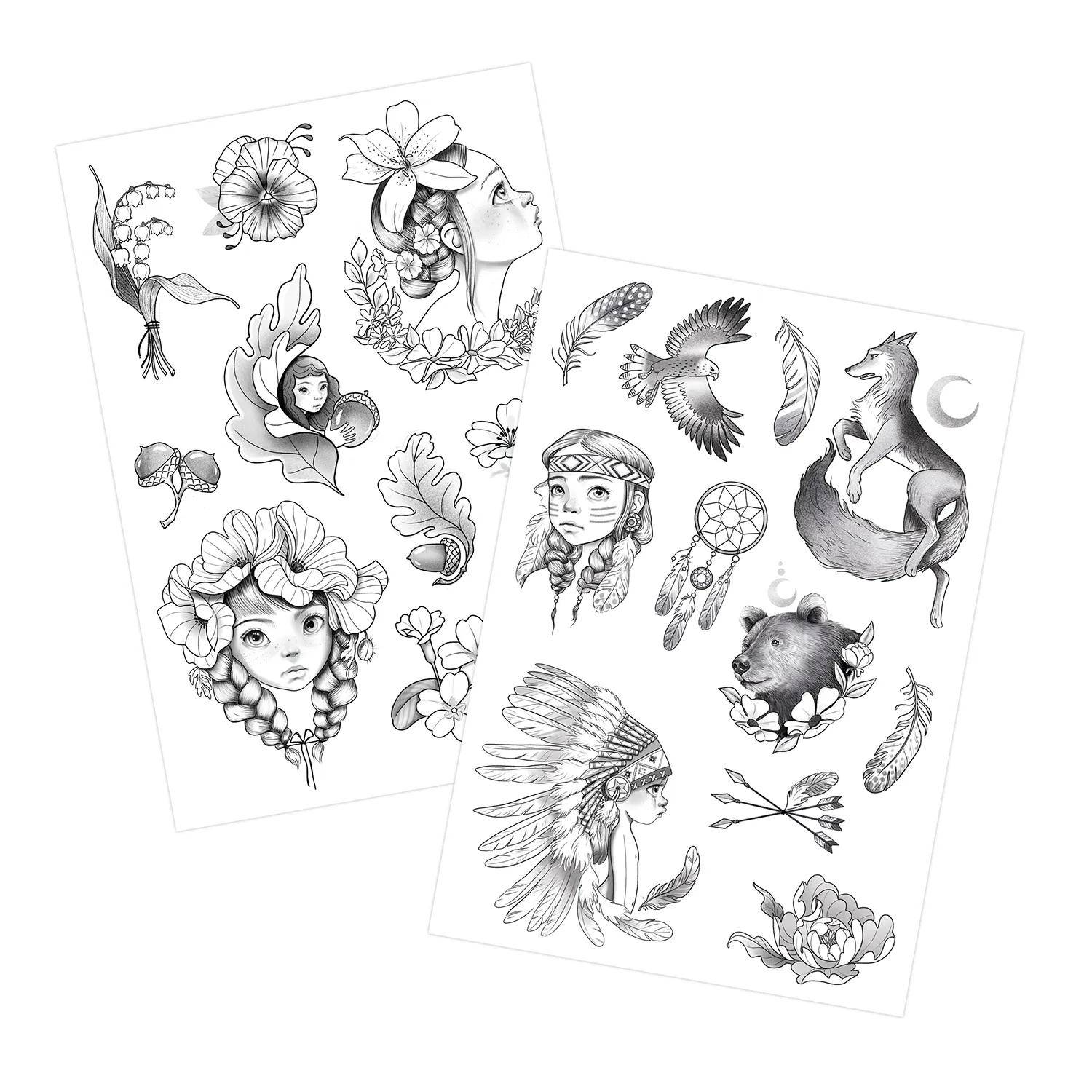 Avenue Mandarine 10x Tattoo'Mania, Wild - Mehrfarbig CC070C