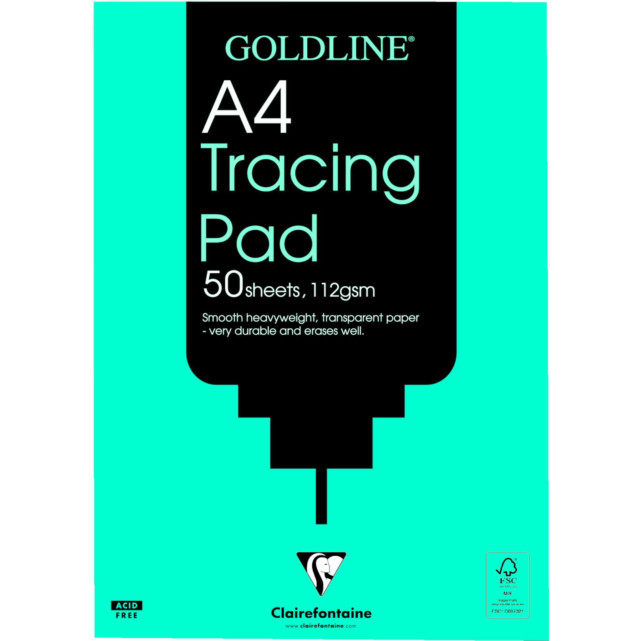 Clairefontaine 5x Goldline Transparentpapier, geleimt, 50 Bl A4 112g GPT3A4Z