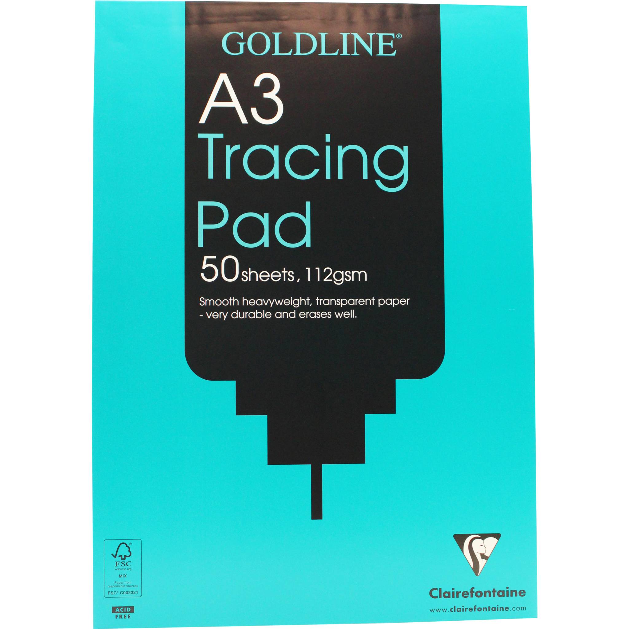 Clairefontaine 5x Goldline Transparentpapier, geleimt, 50 Bl A3 112g GPT3A3Z