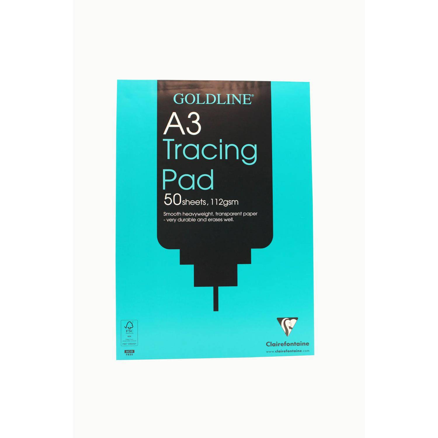 Clairefontaine 5x Goldline Transparentpapier, geleimt, 50 Bl A3 112g GPT3A3Z