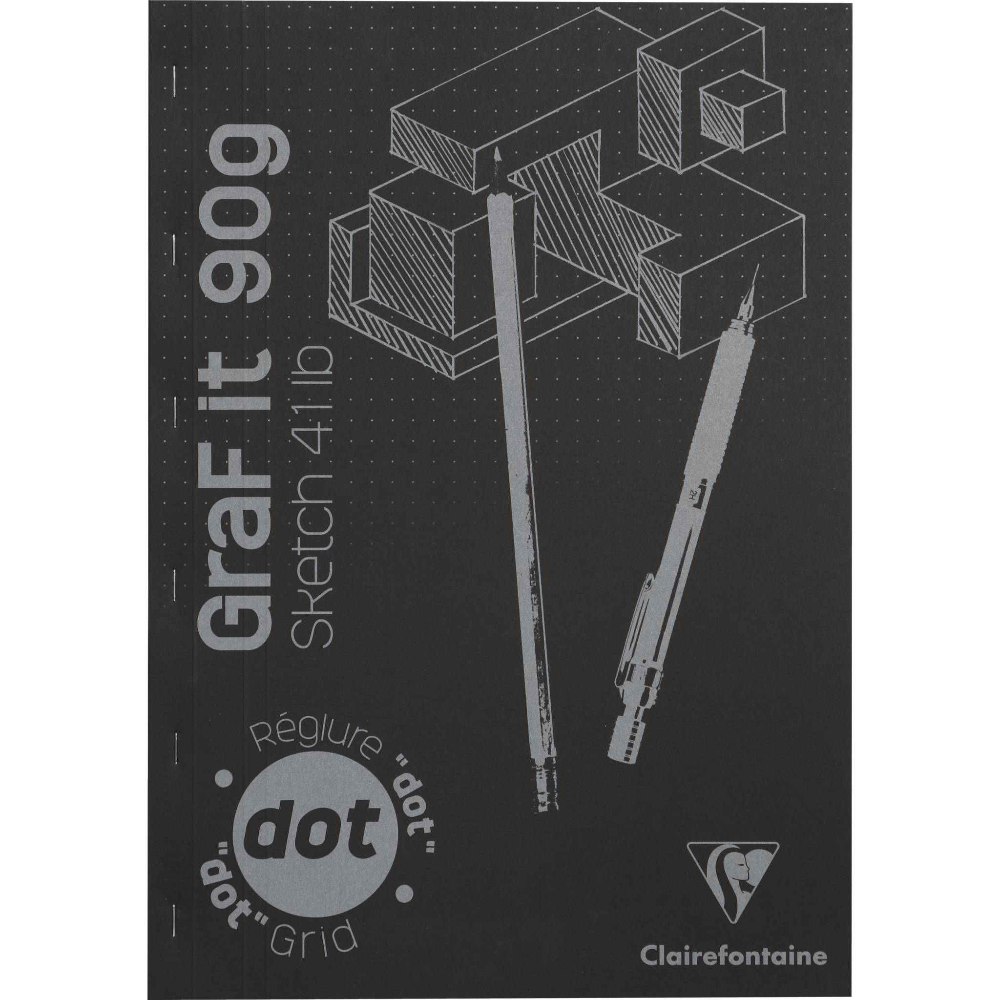 Clairefontaine 5x Skizzenblock DIN A3 80 Blatt Schwarz 96845C