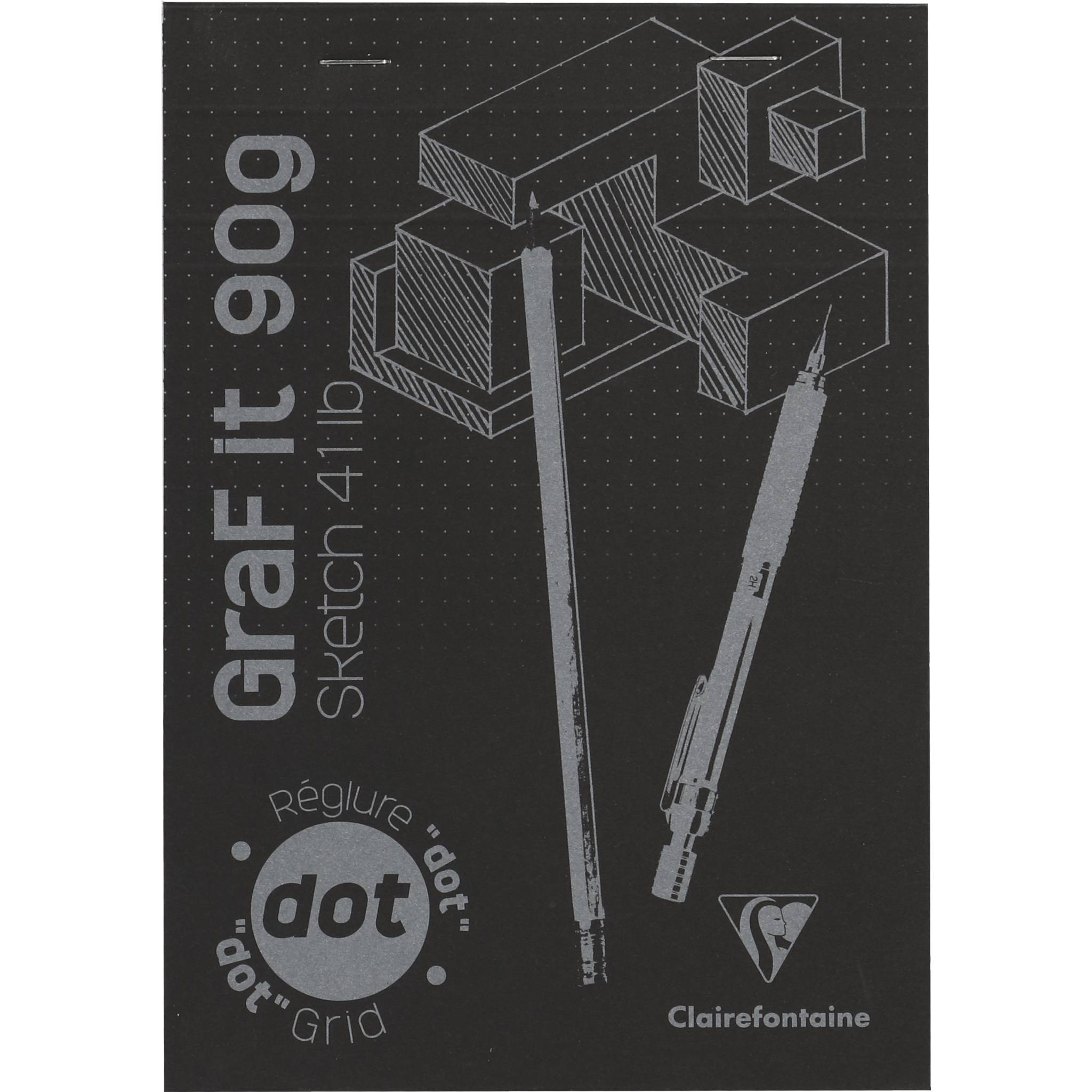 Clairefontaine 5x Skizzenblock DIN A5 80 Blatt Schwarz 96843C