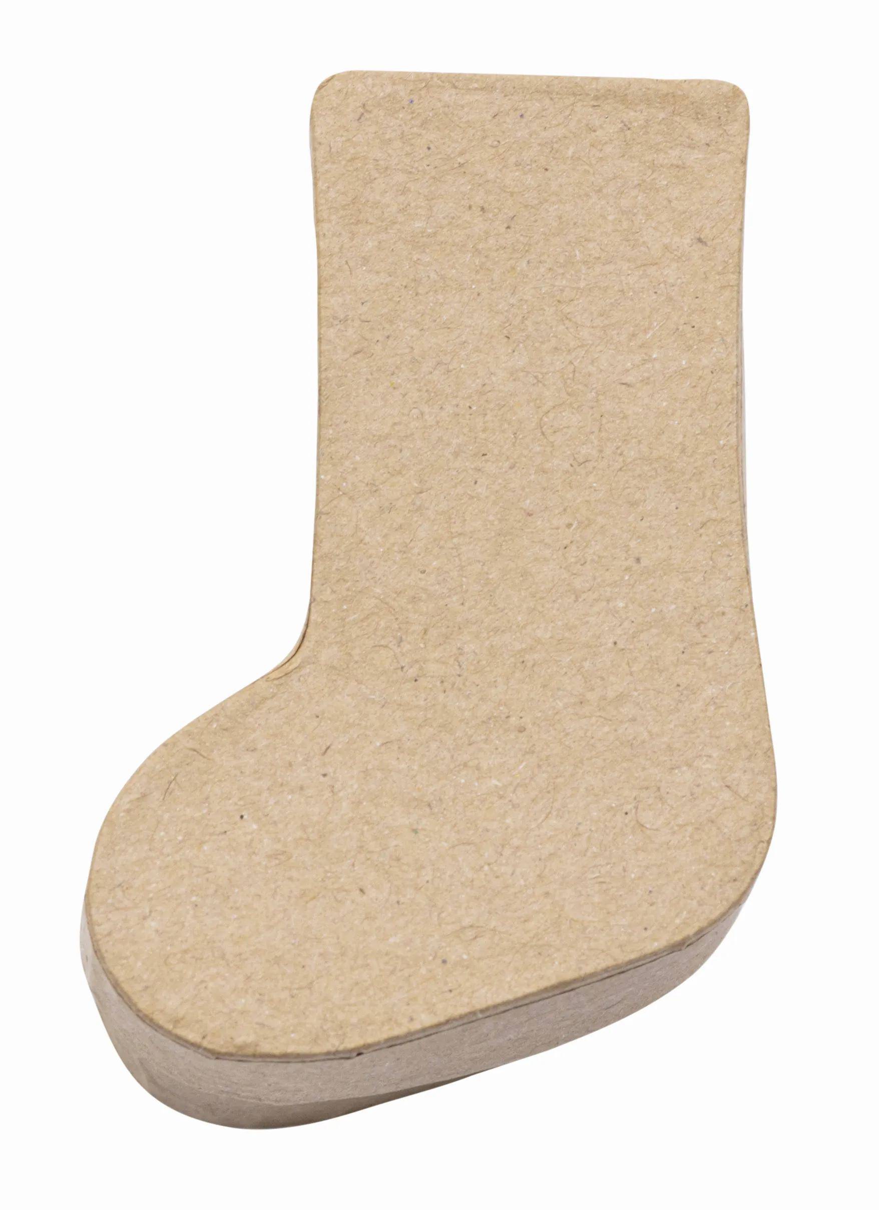 Décopatch 10x Pappmaché, Schachtel Socke 3x3,5x6 cm - Kartonbraun BT091C