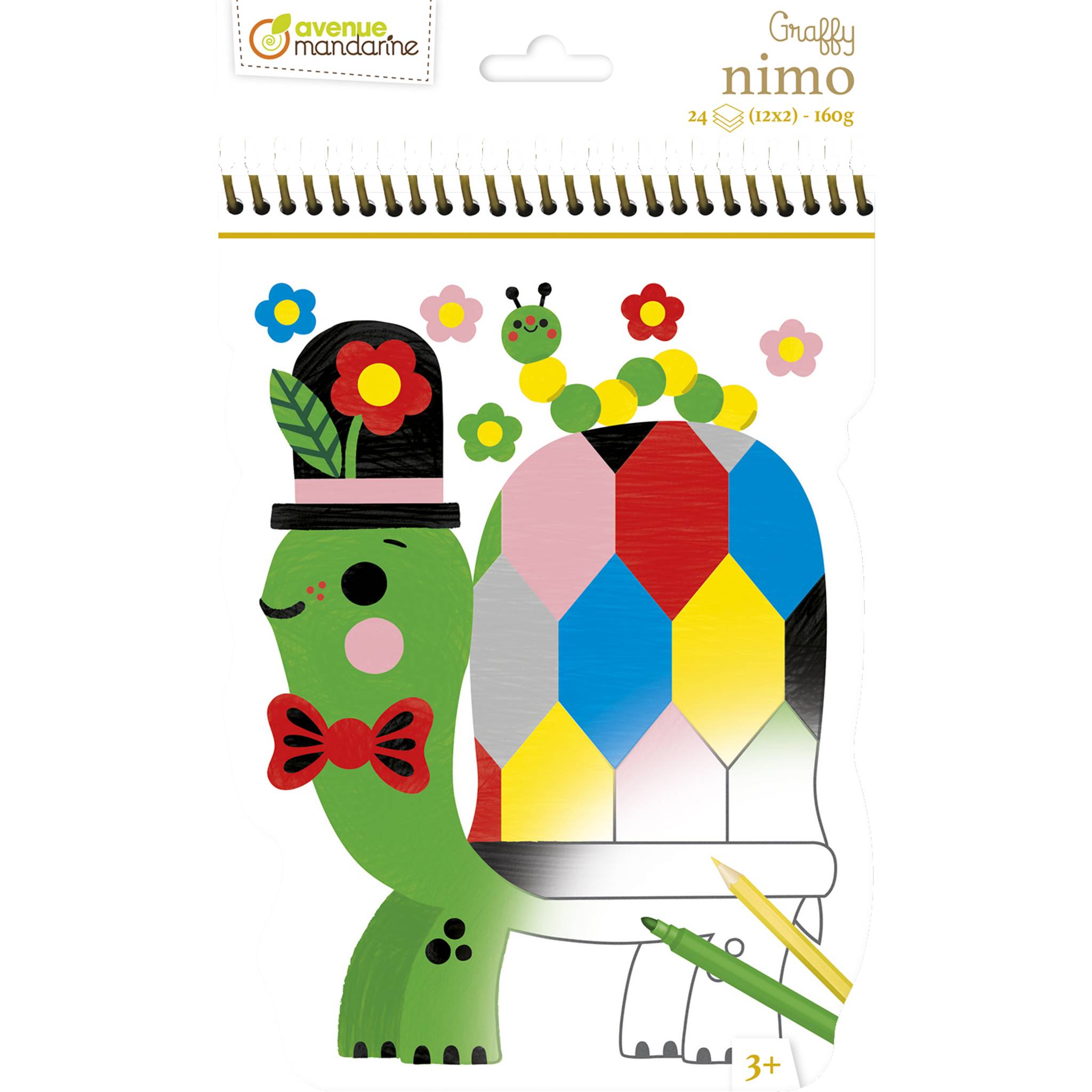 Avenue Mandarine 5x Graffy Nimo, Schildkröte - Mehrfarbig GY113C