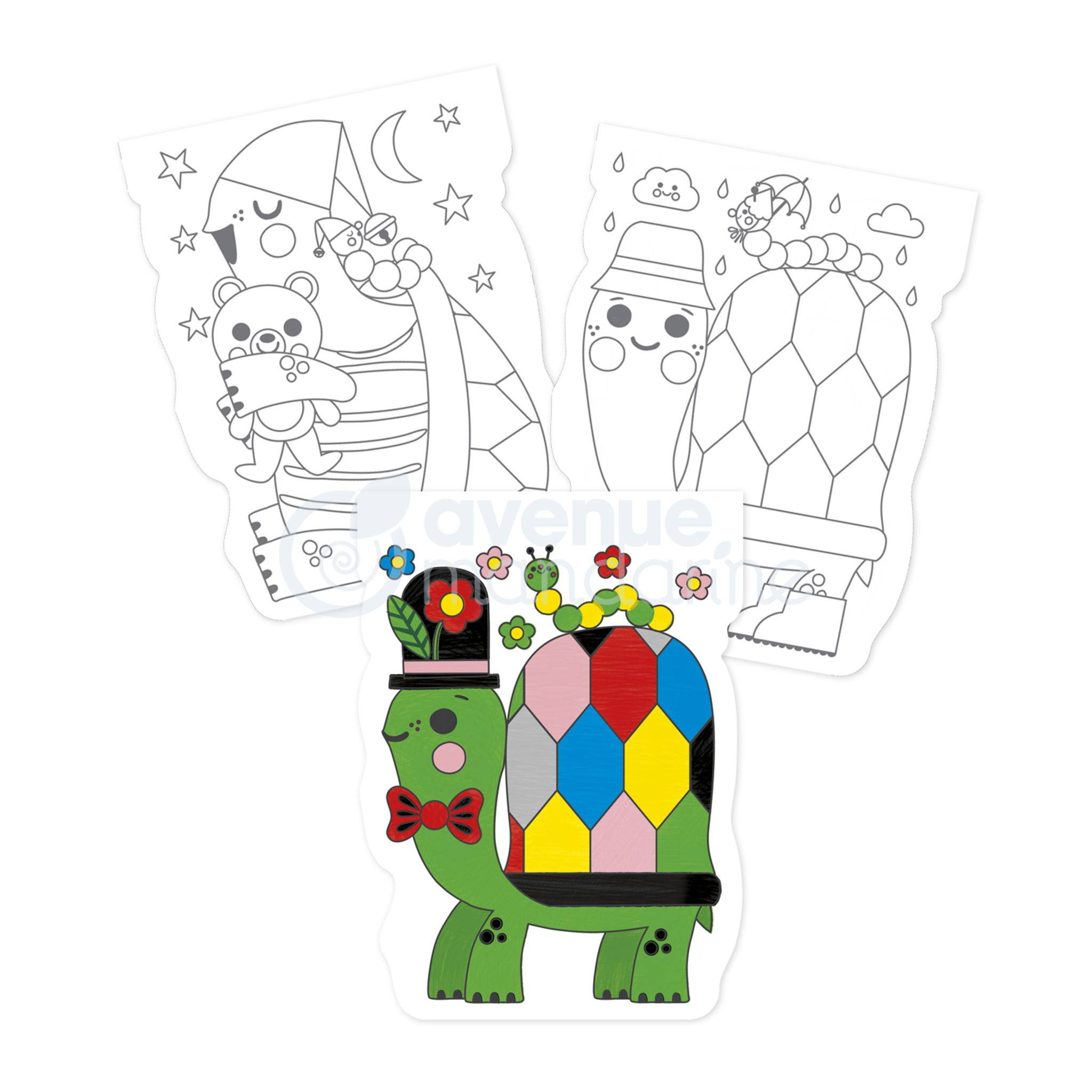 Avenue Mandarine 5x Graffy Nimo, Schildkröte - Mehrfarbig GY113C