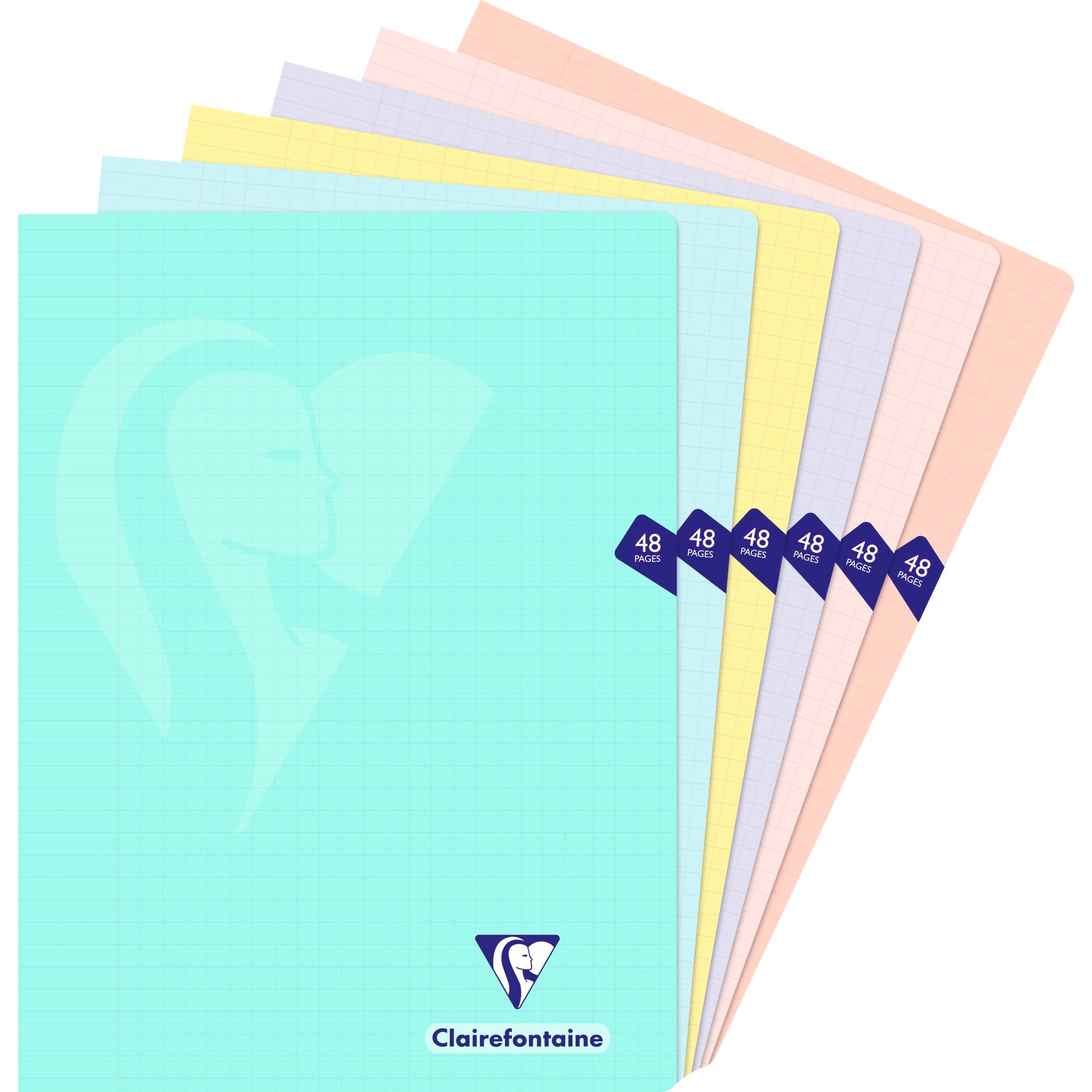 Clairefontaine 10x Mimesys Pastell, Heft 24x32cm, 24 Blatt Sortiert 308311C