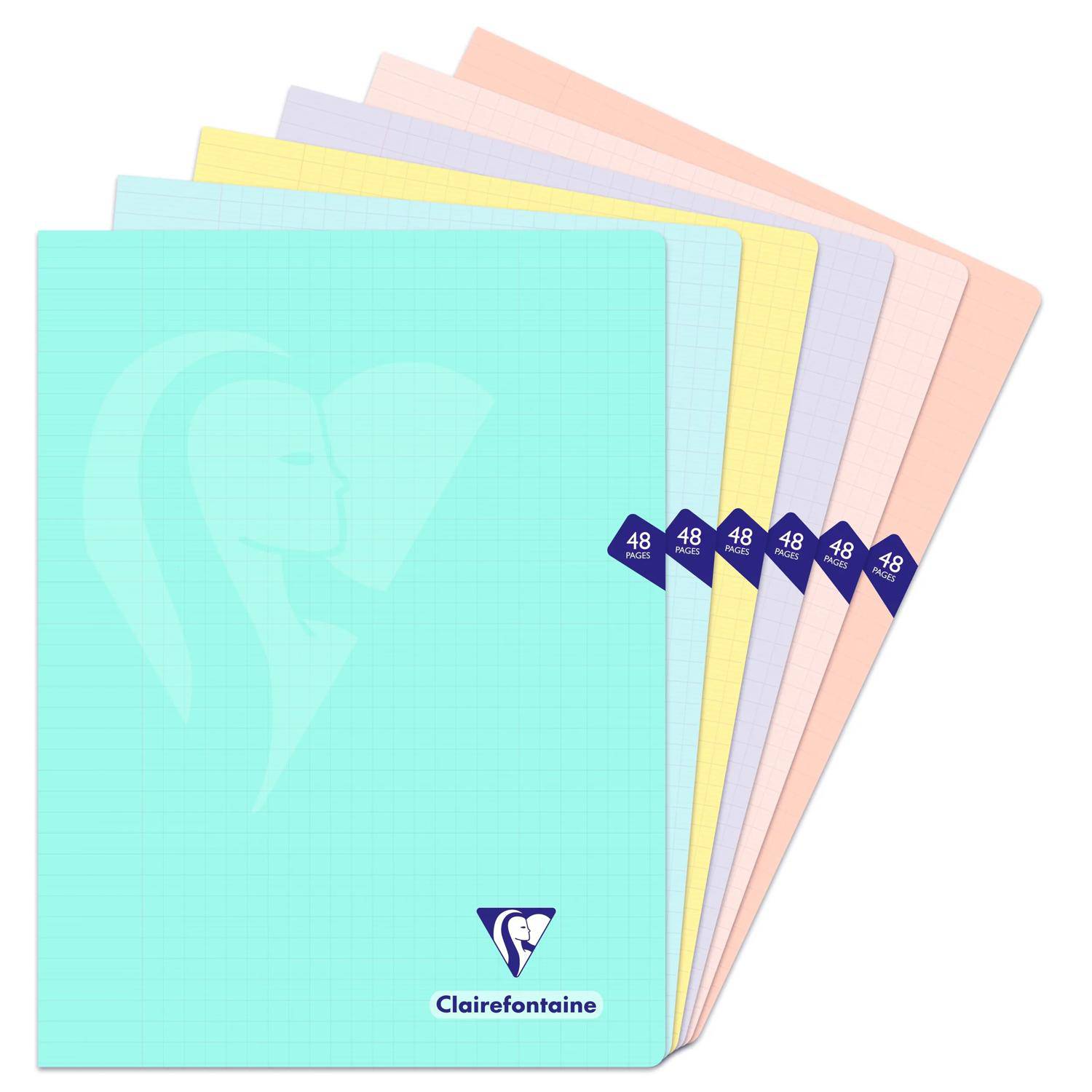 Clairefontaine 10x Mimesys Pastell, Heft 24x32cm, 24 Blatt Sortiert 308311C