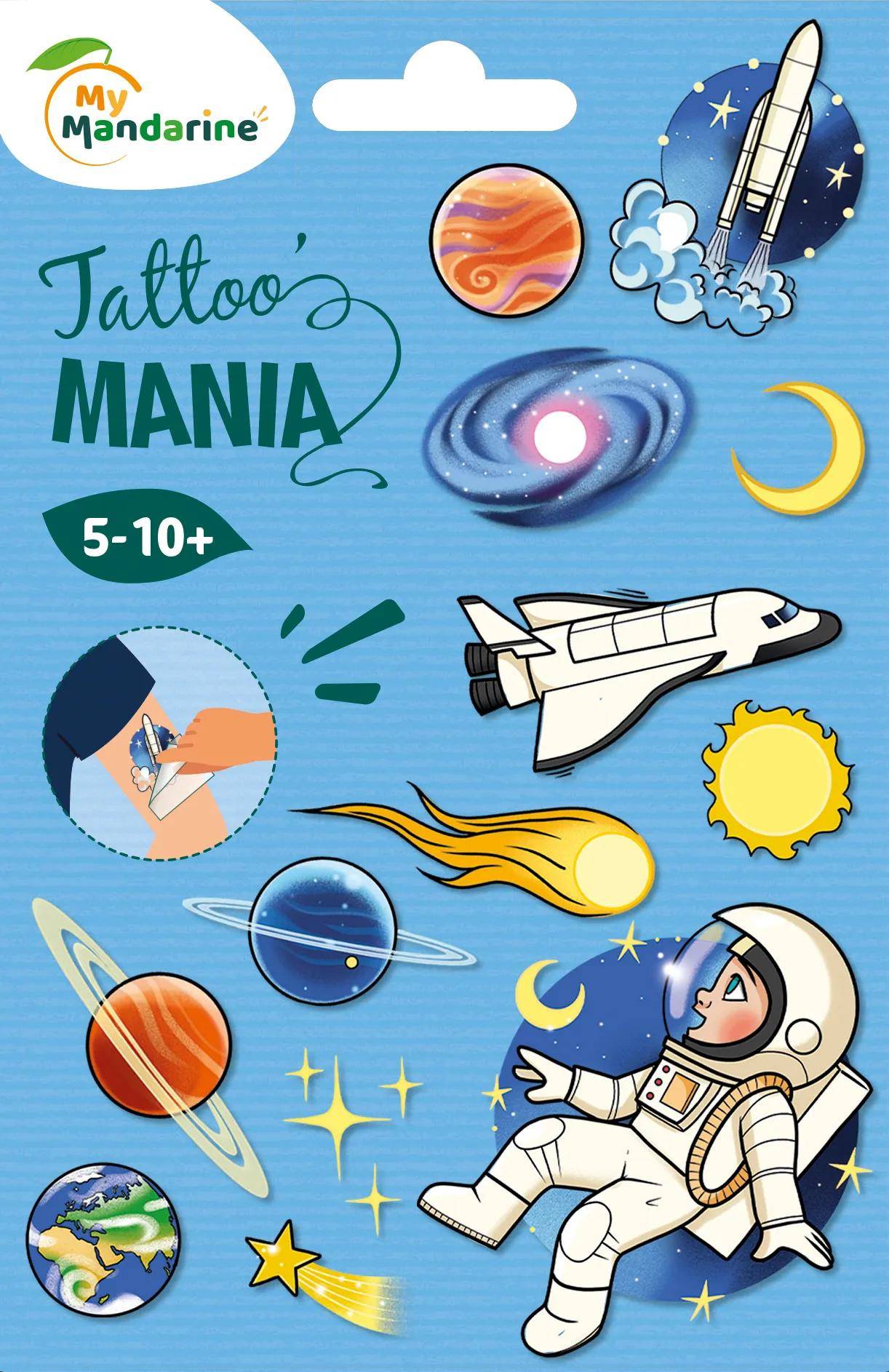 Avenue Mandarine 10x Tattoo Mania, Weltraum - Mehrfarbig CC066C