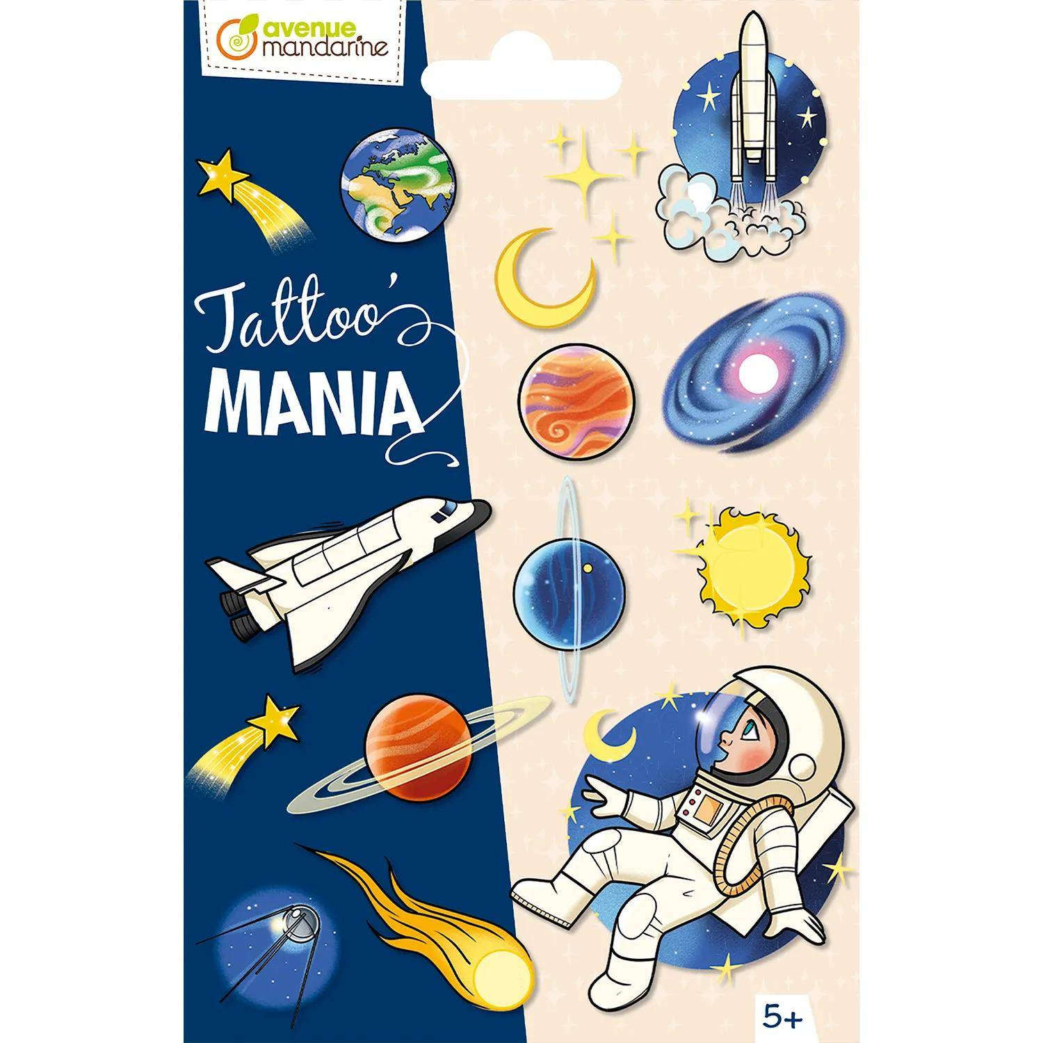 Avenue Mandarine 10x Tattoo Mania, Weltraum - Mehrfarbig CC066C