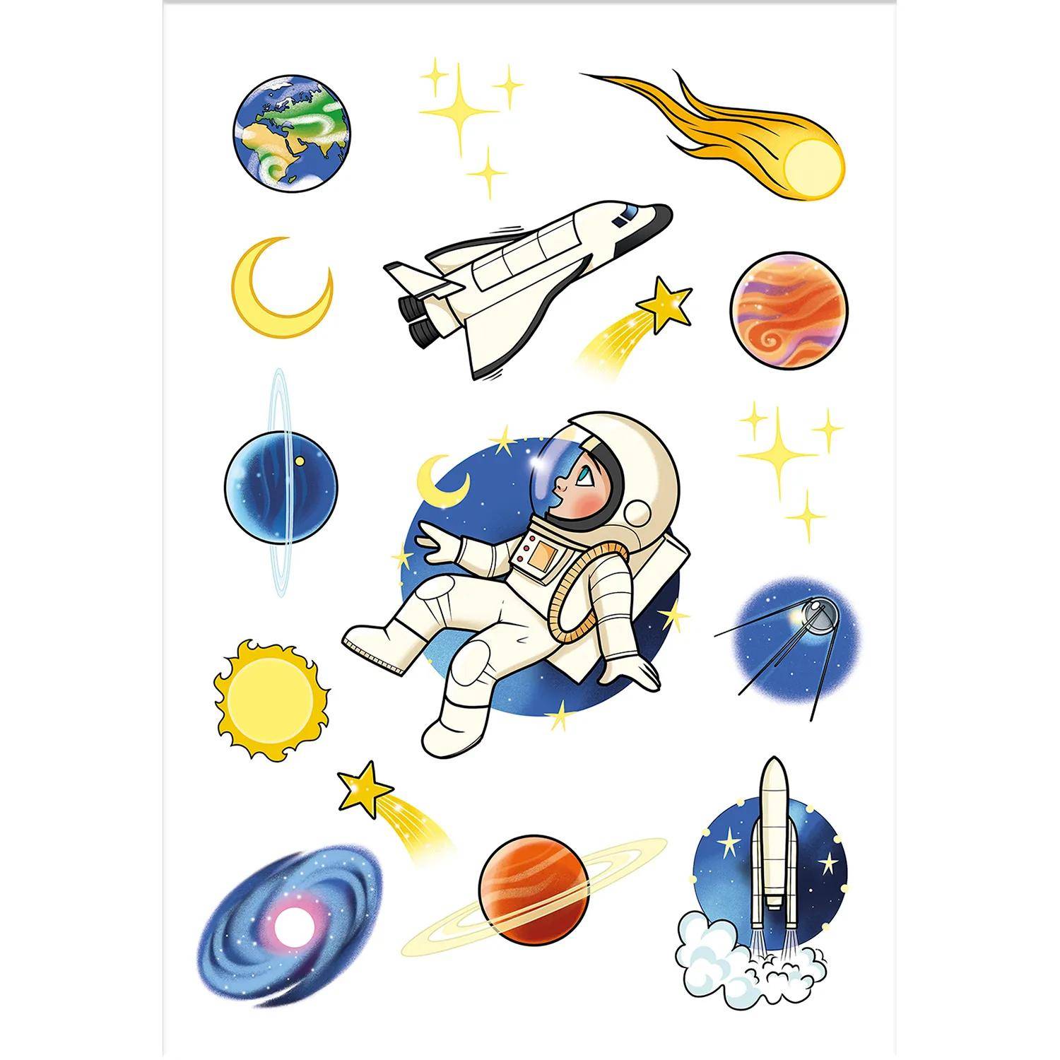 Avenue Mandarine 10x Tattoo Mania, Weltraum - Mehrfarbig CC066C