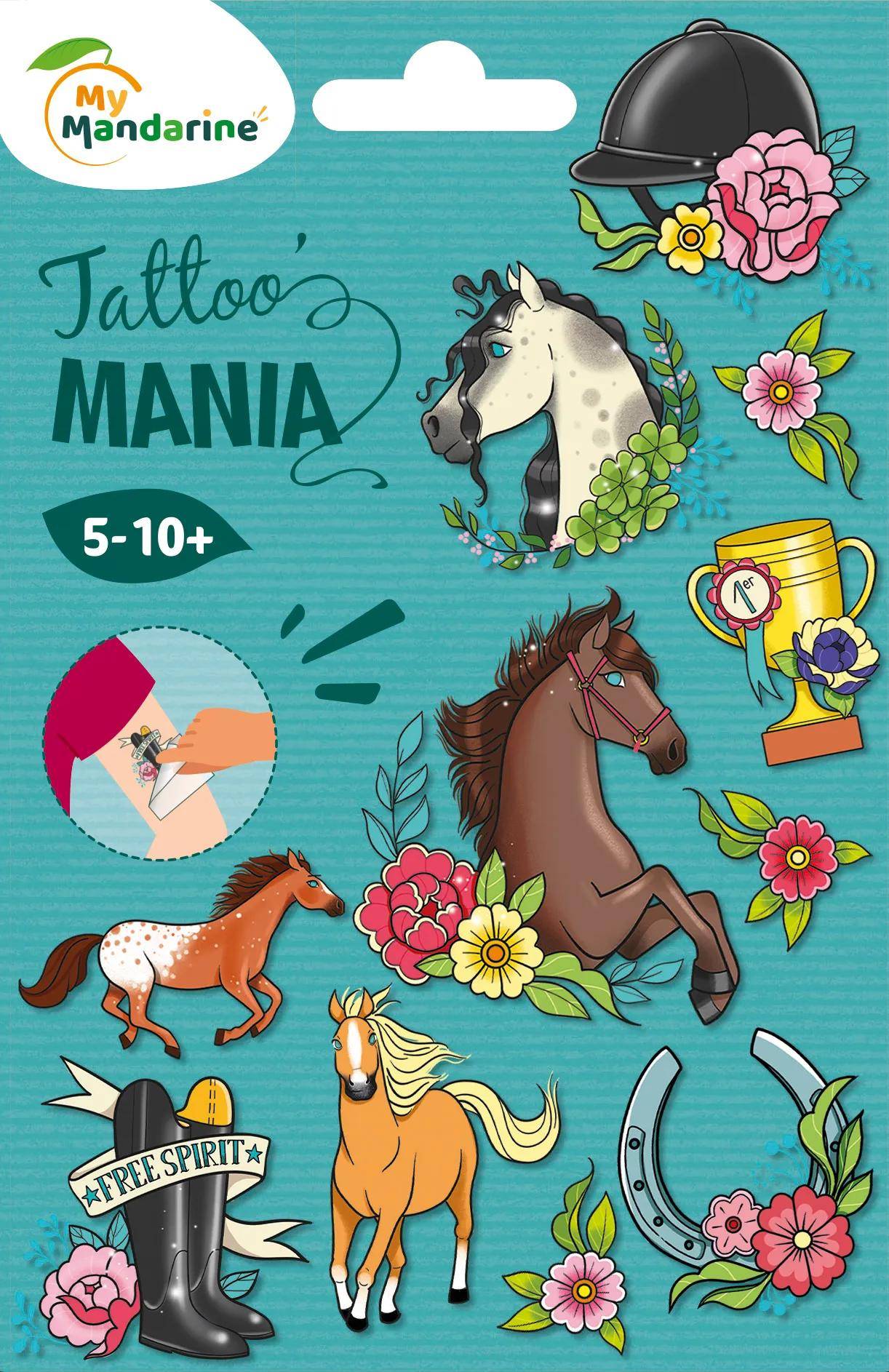 Avenue Mandarine 10x Tattoo Mania, Reiten - Mehrfarbig CC065C