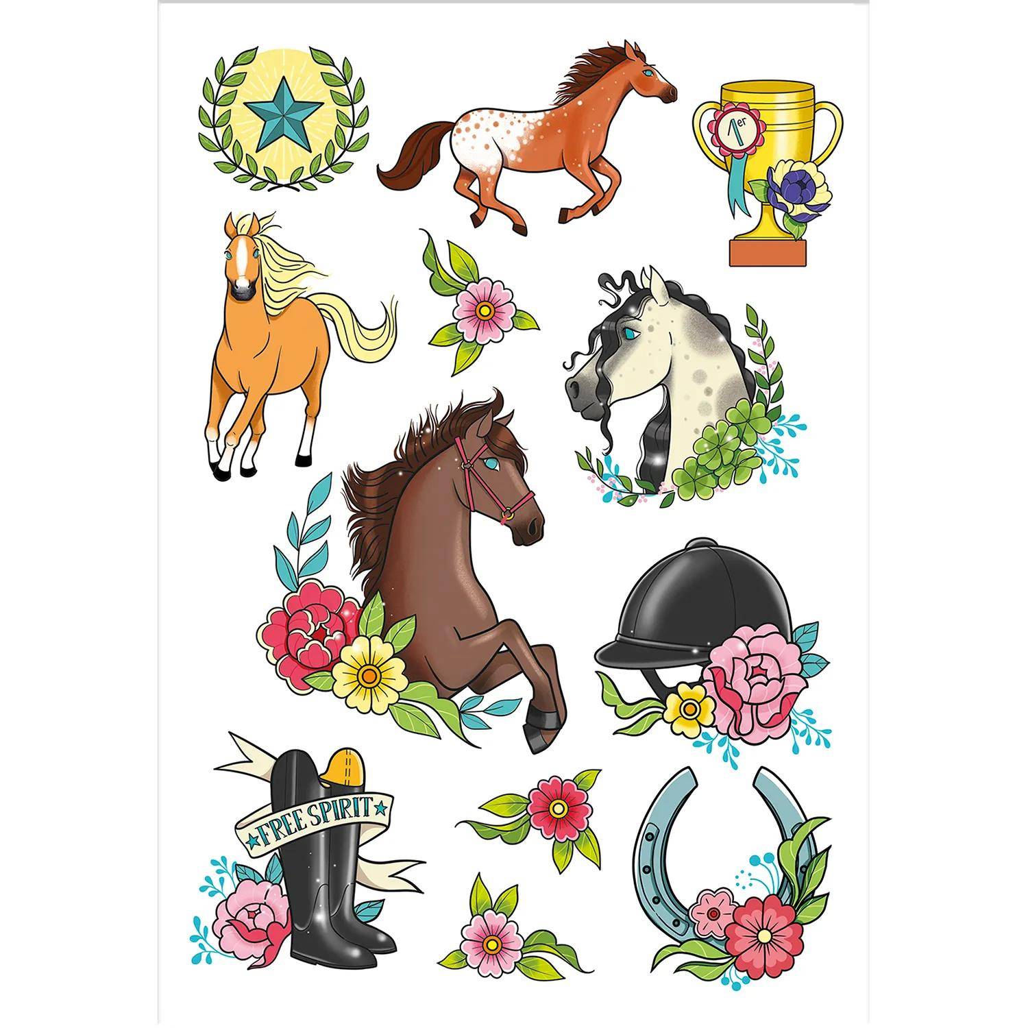 Avenue Mandarine 10x Tattoo Mania, Reiten - Mehrfarbig CC065C