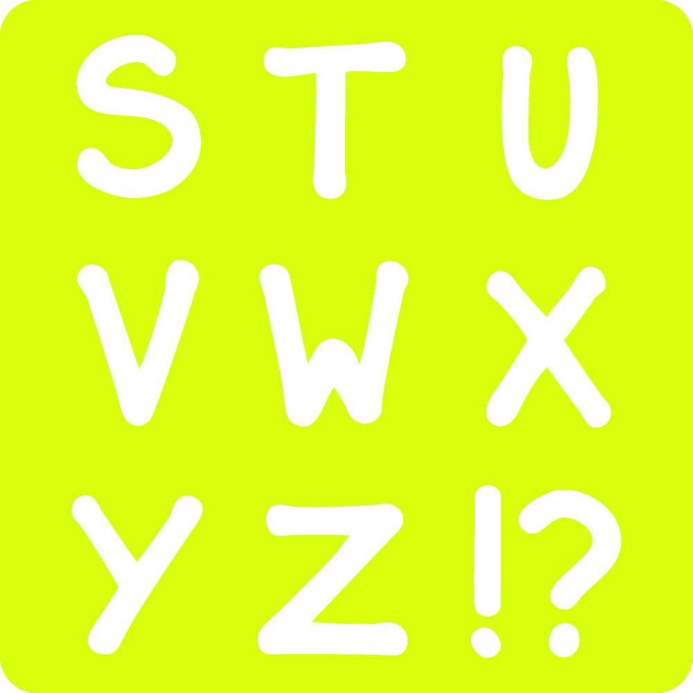 Avenue Mandarine 3x 6-teiliges Schablonenset für Kinder, Alphabet Orange 42450MD