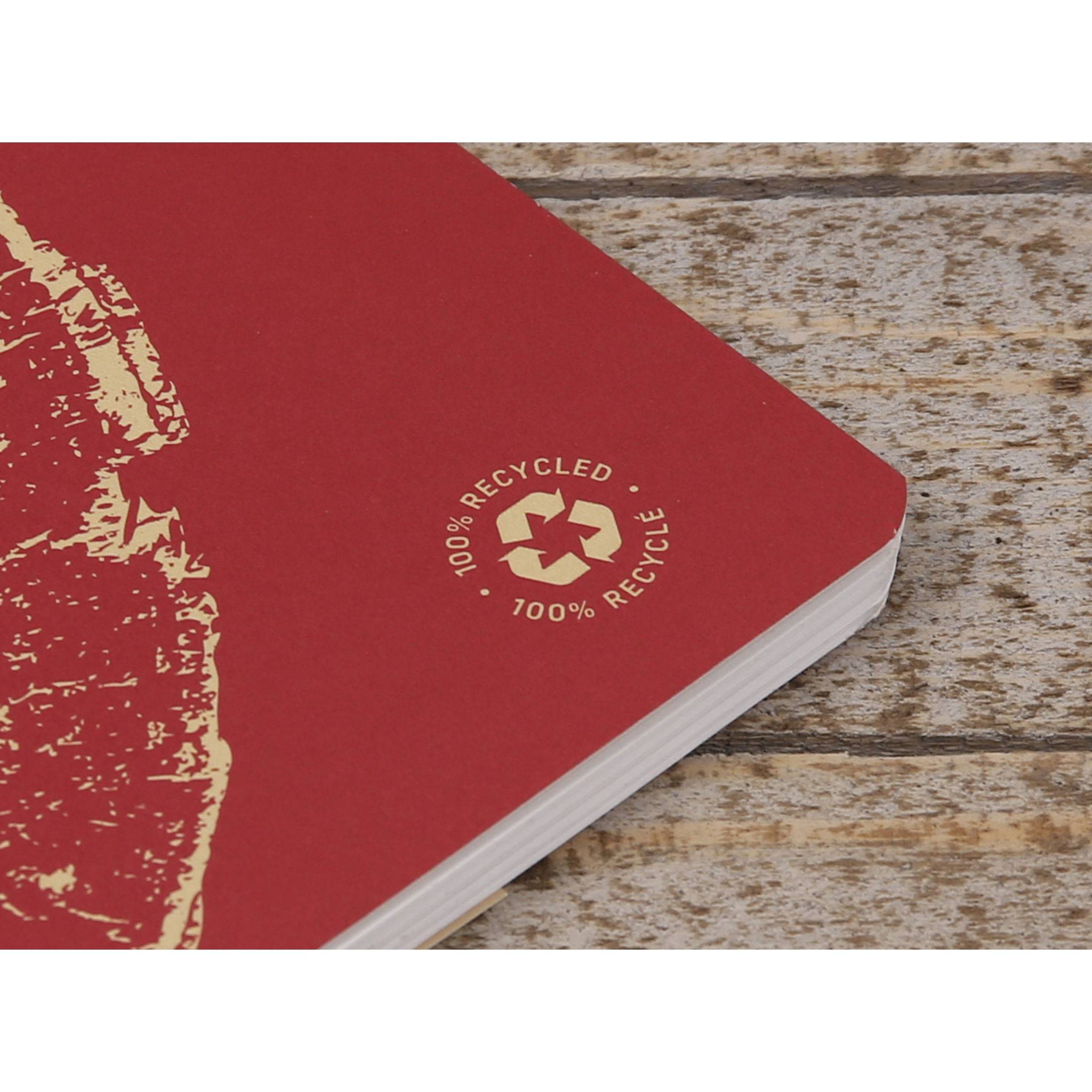 Forever 5x Notizheft A5, 48 Bl liniert, Weißes RC Papier 90g - Ziegelrot 684863C