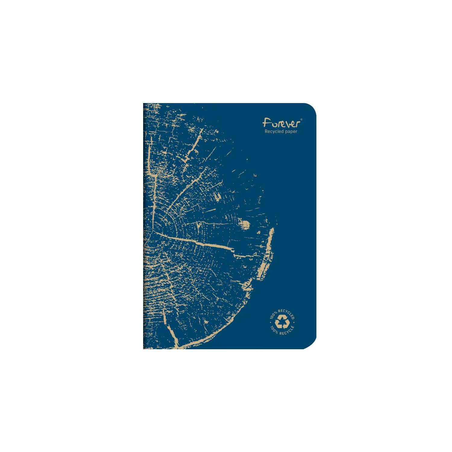 Forever 5x Notizheft A5, 48 Bl liniert Weißes RC Papier 90g - Kobaltblau 684862C