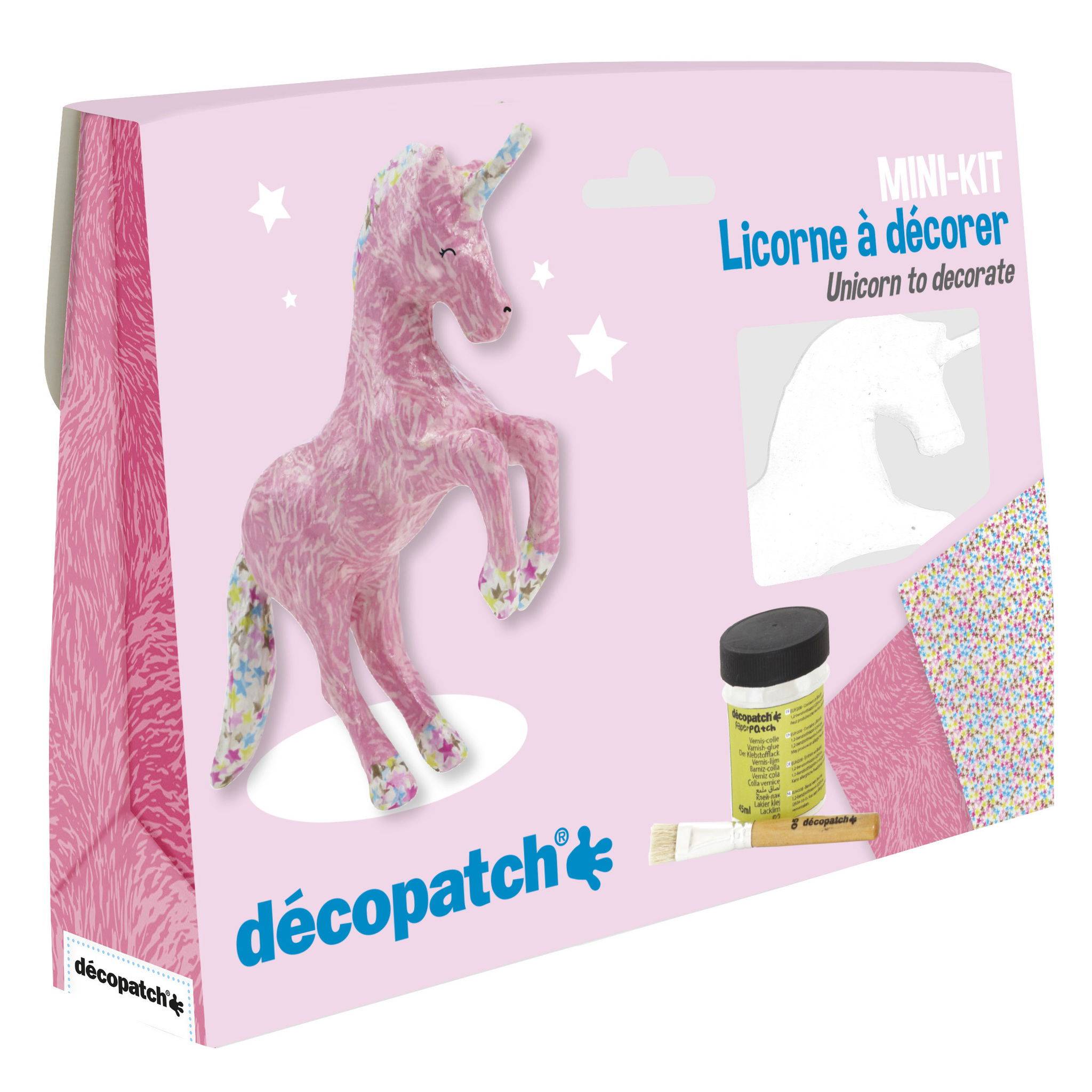 Décopatch 5x Mini-Set Einhorn - Rosa KIT009O