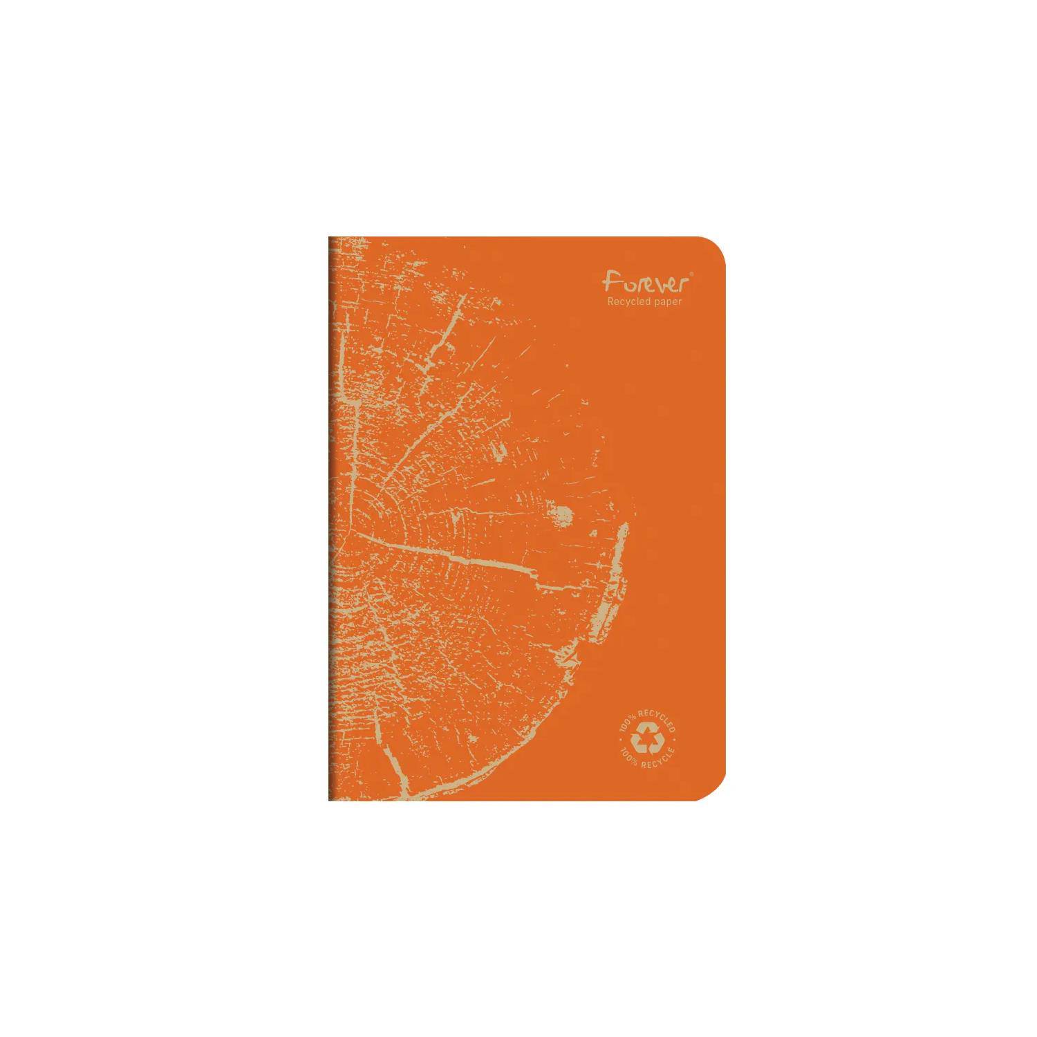 Forever 5x Notizheft A5, 48 Bl liniert Weißes RC Papier 90g - Rostorange 684865C