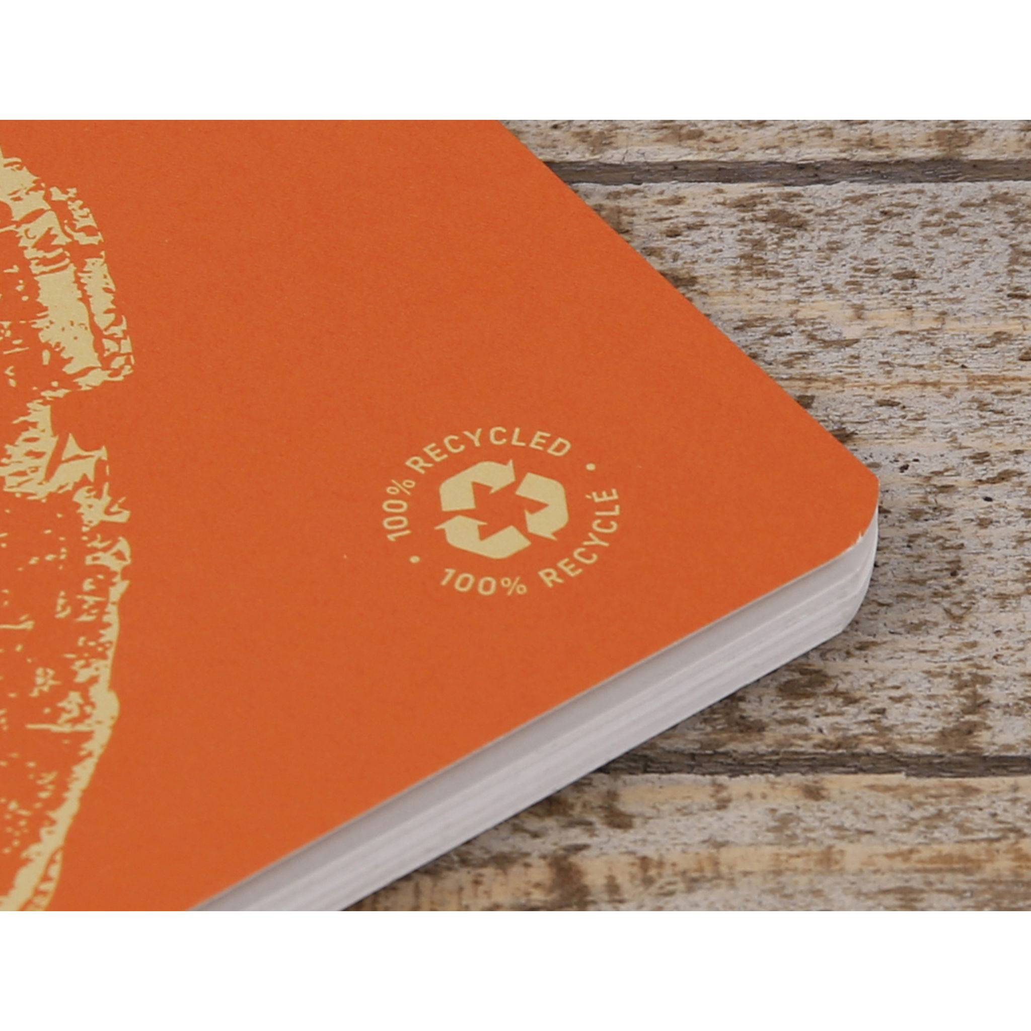 Forever 5x Notizheft A5, 48 Bl liniert Weißes RC Papier 90g - Rostorange 684865C