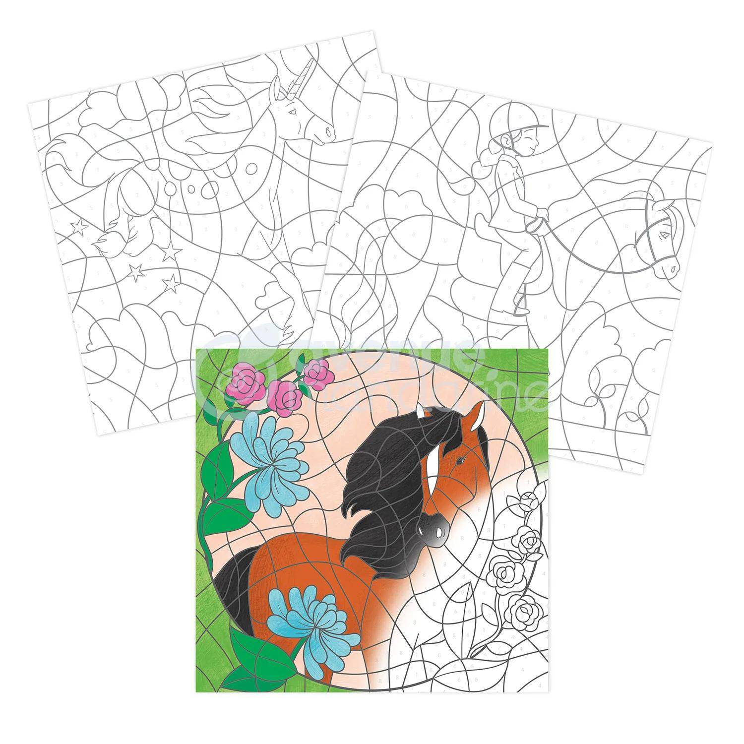 Avenue Mandarine 5x Graffy Pop Number, Pferde - Mehrfarbig GY109C