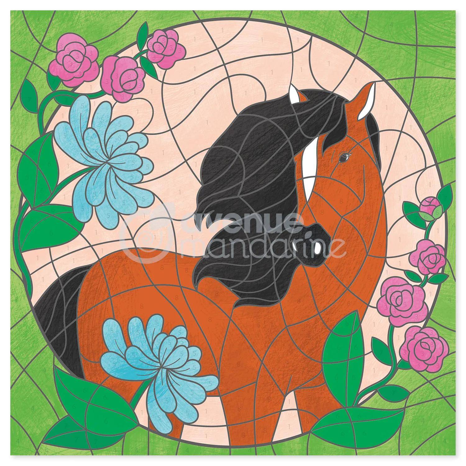 Avenue Mandarine 5x Graffy Pop Number, Pferde - Mehrfarbig GY109C