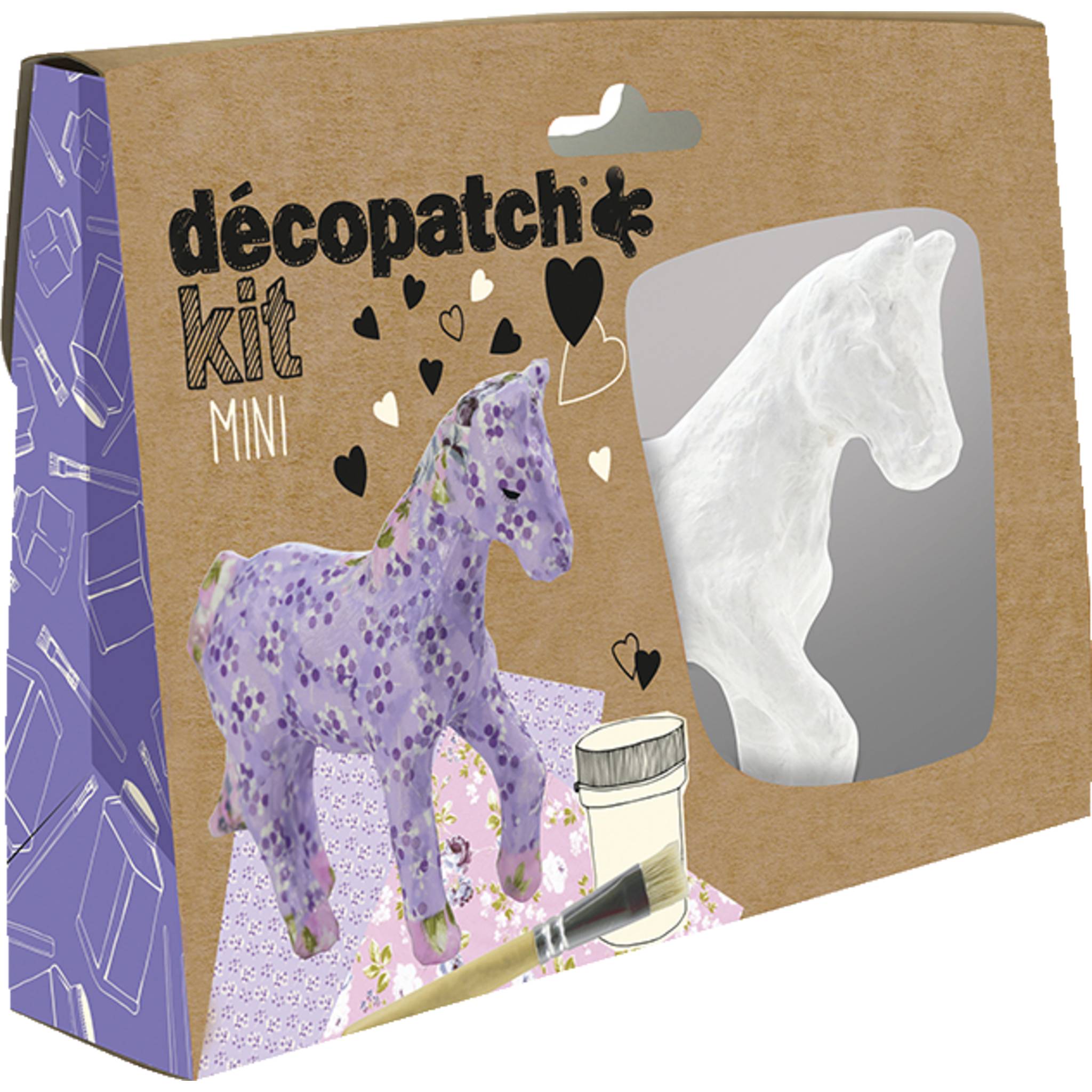 Décopatch 5x Mini-Set Pferd - Grün KIT010O