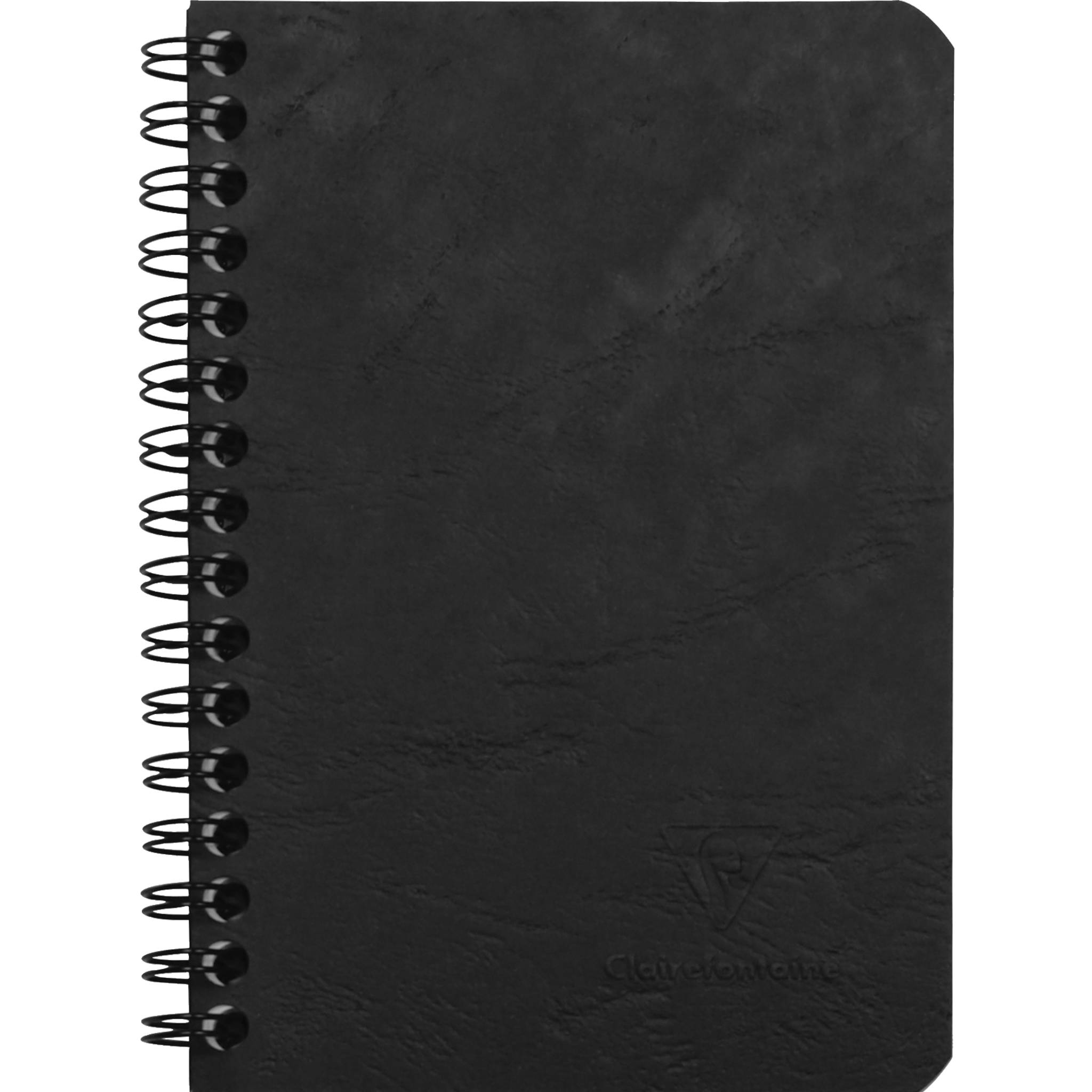 Clairefontaine 5x Spiralbuch Age Bag 9,5x14cm kariert 50 Blatt - Schwarz 785921C