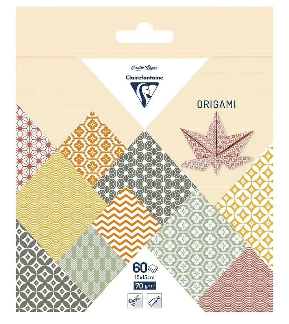 Clairefontaine 5x Origami Papiere 60 Blatt, 30 Motive Herbst - 95636C