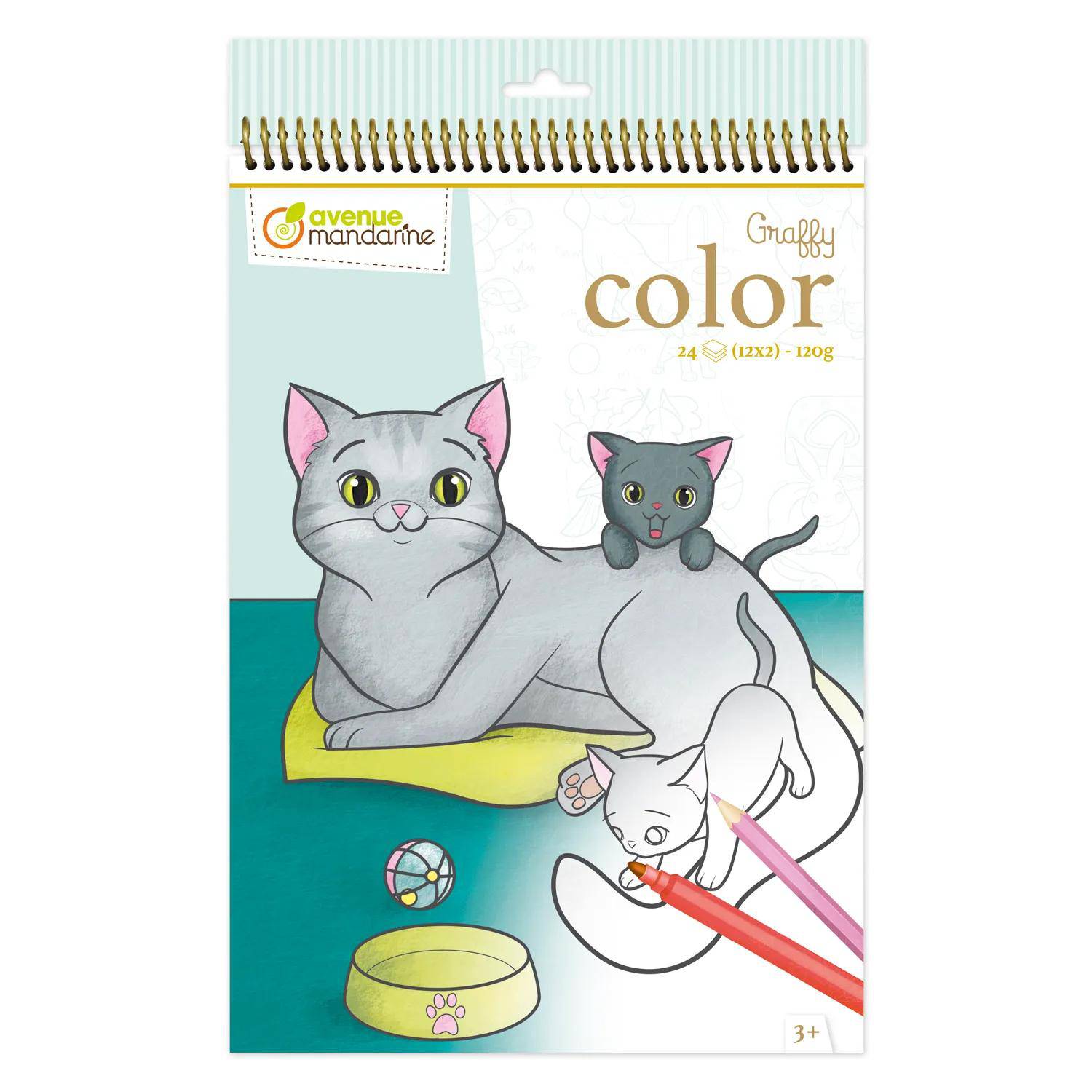 Avenue Mandarine 5x Graffy Color, Haustiere, Mutter/Kind - Mehrfarbig GY105C