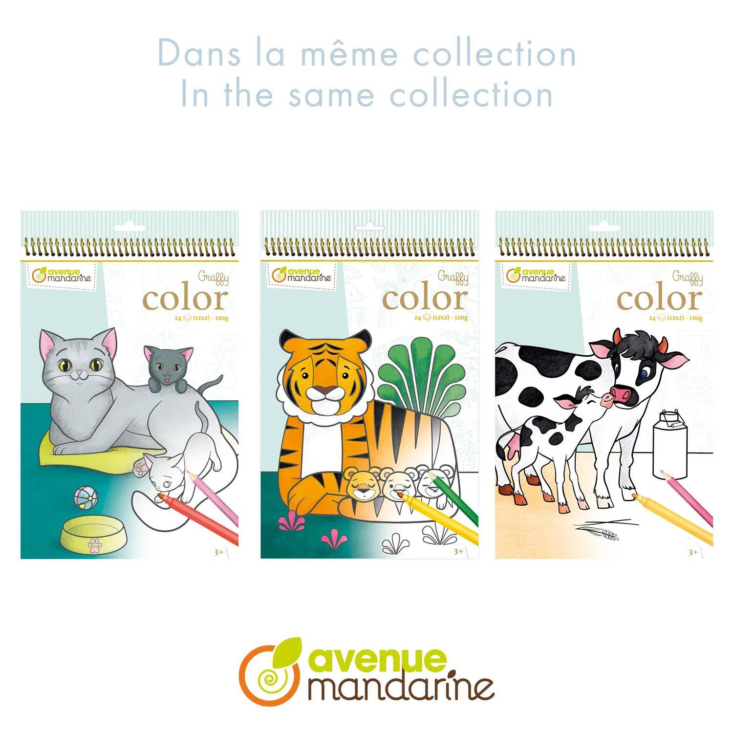 Avenue Mandarine 5x Graffy Color, Haustiere, Mutter/Kind - Mehrfarbig GY105C