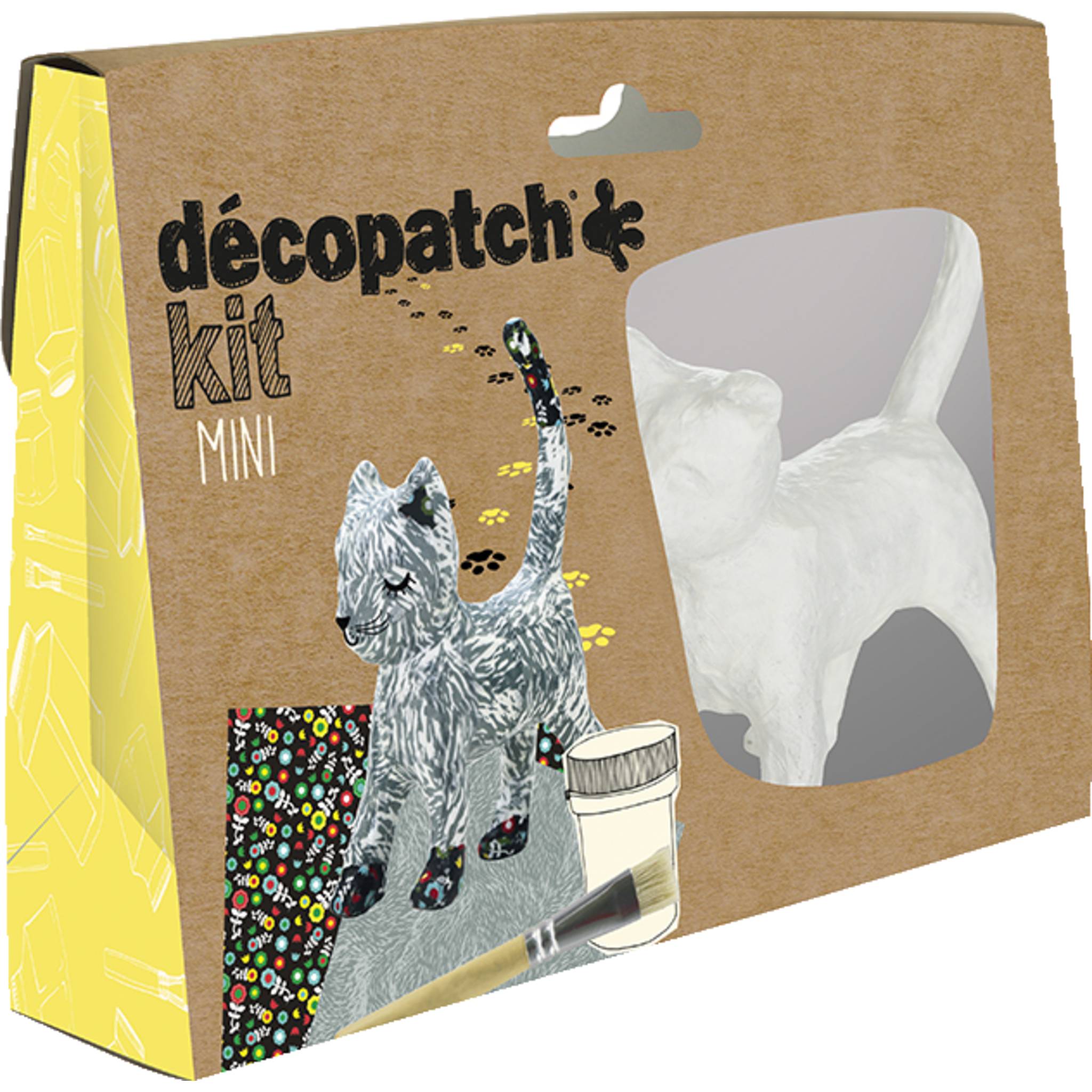 Décopatch 5x Mini-Set Katze - Gelb KIT012O