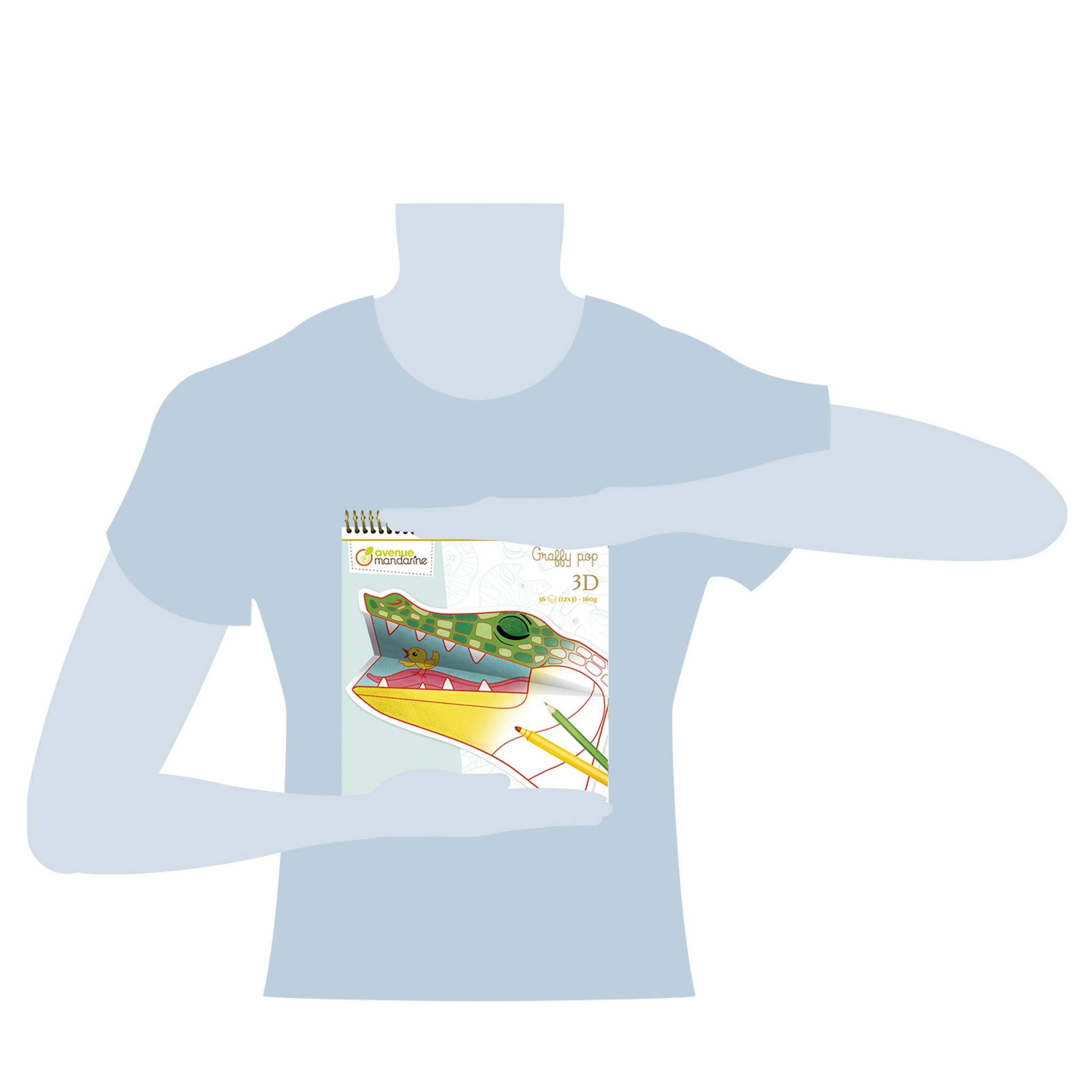 Avenue Mandarine 5x Graffy 3D, Tiere der Savanne - Mehrfarbig GY107C