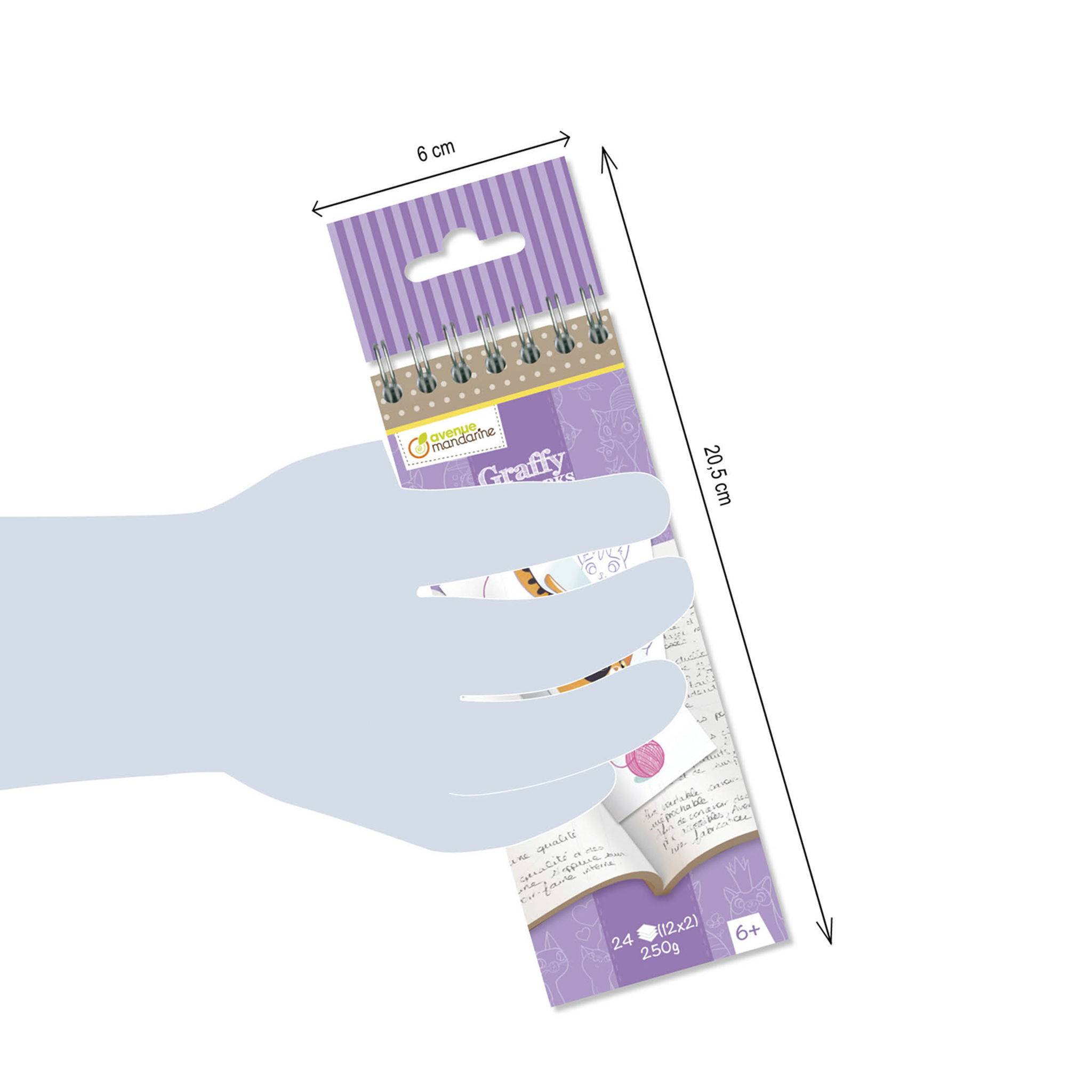 Avenue Mandarine 5x Graffy Bookmark, Katzen GY100C