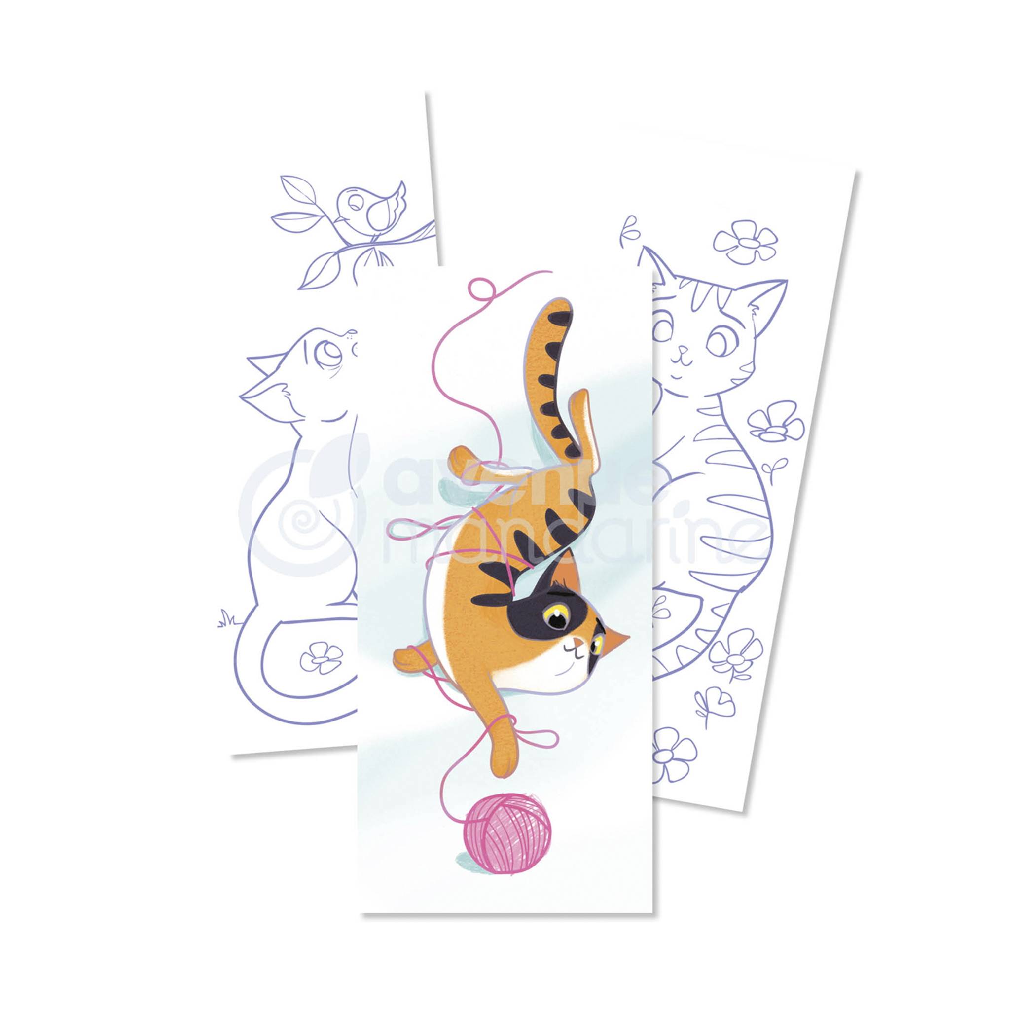 Avenue Mandarine 5x Graffy Bookmark, Katzen GY100C