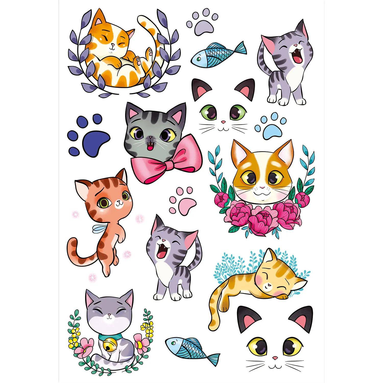 Avenue Mandarine 10x Tattoo' Mania, Katzen - Mehrfarbig CC056C
