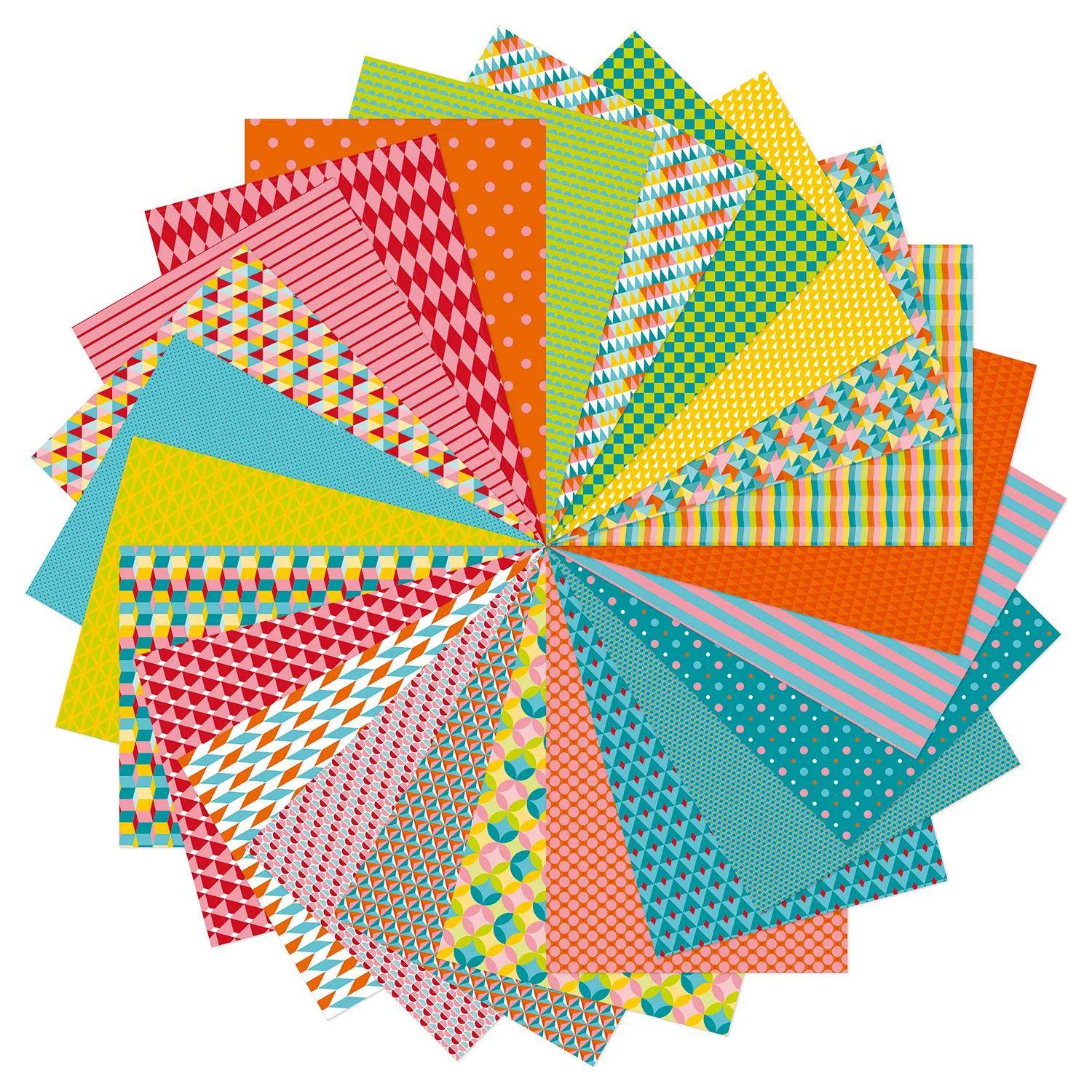 Avenue Mandarine 3x Paper Pack, A4, Geometric - Mehrfarbig CC058C