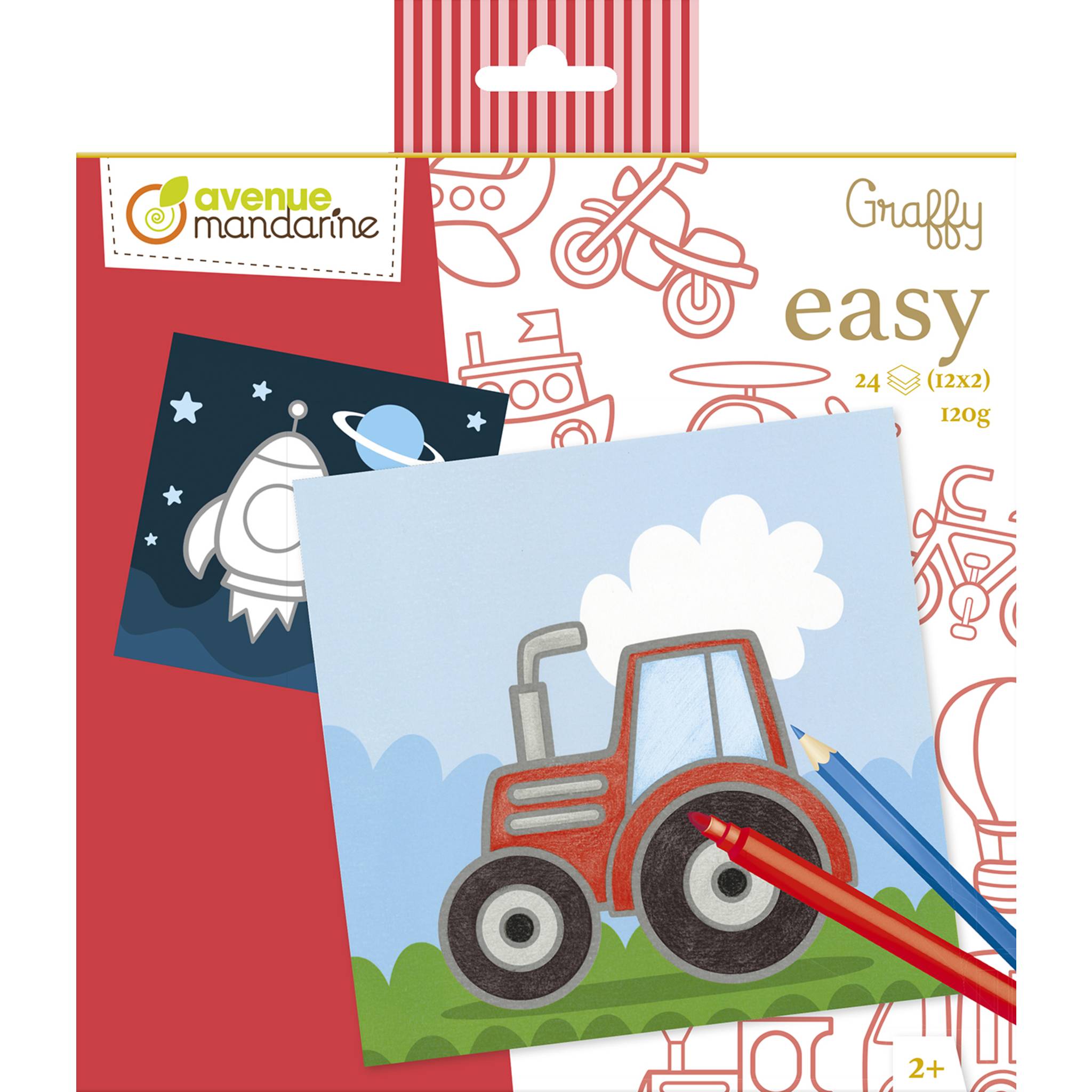 Avenue Mandarine 5x Graffy Easy, Transportmittel - Rot GY140C